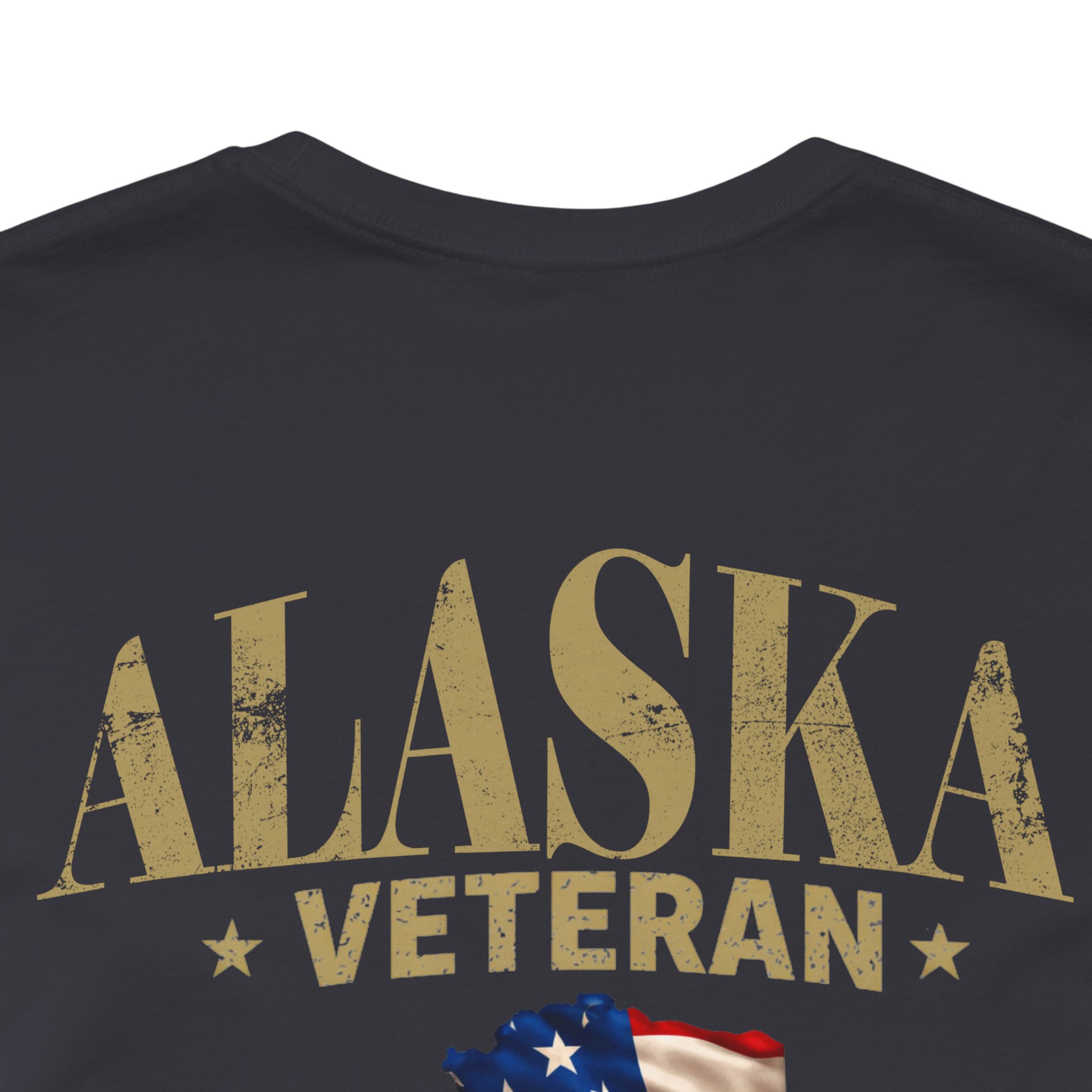 Alaska Veteran T-Shirt — American Flag Alaska Map Military Tribute Tee - Image 24