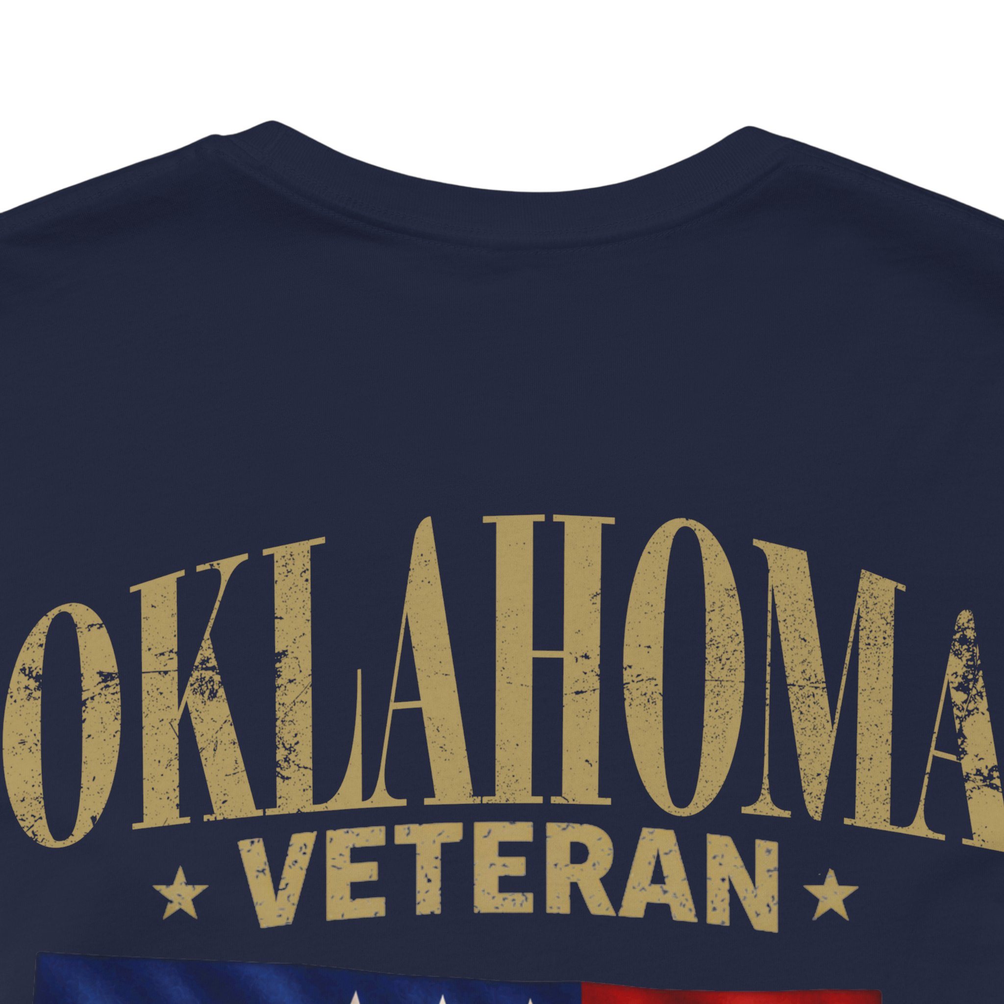 Oklahoma Veteran T-Shirt — American Flag Map Military Tribute Tee - Image 28