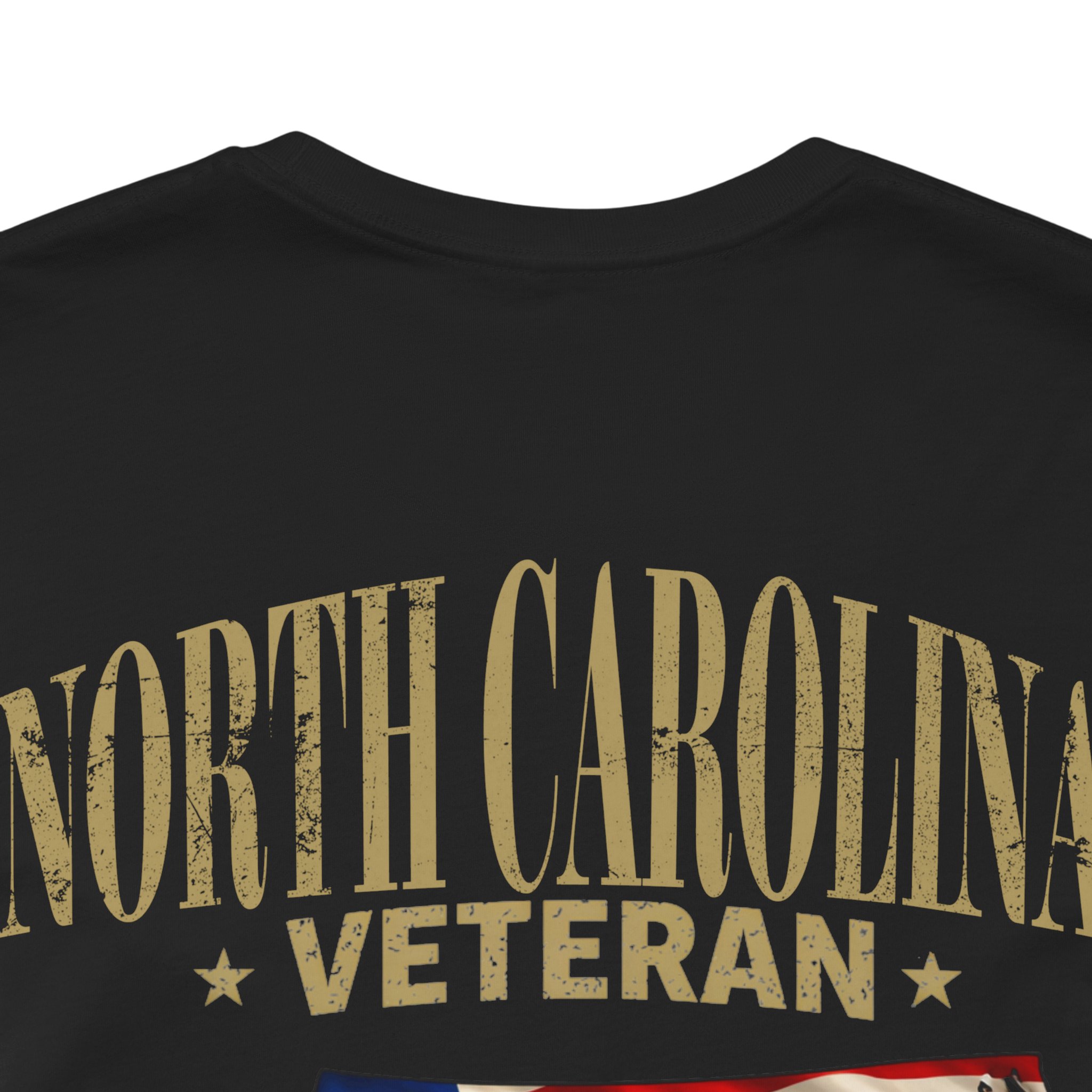 North Carolina Veteran T-Shirt — American Flag Map Military Tribute Tee - Image 15