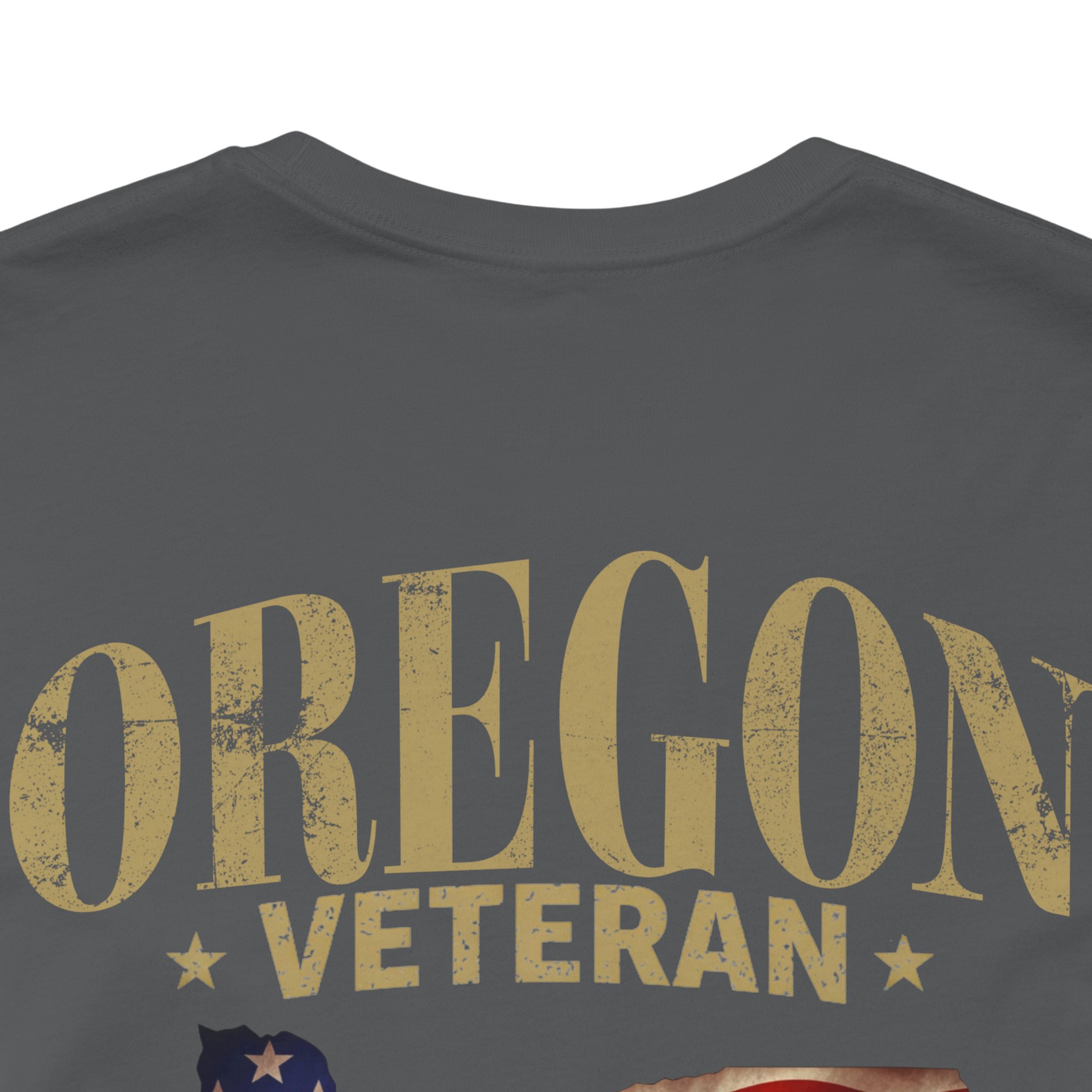 Oregon Veteran T-Shirt — American Flag Map Military Tribute Tee - Image 18