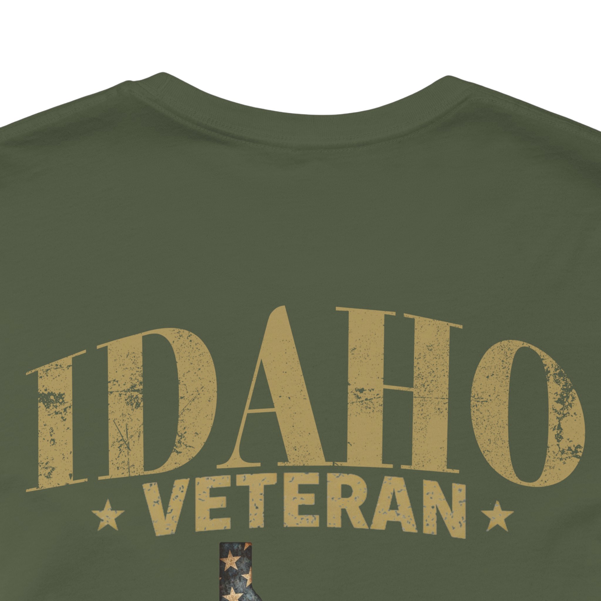 Idaho Veteran T-Shirt — American Flag Map Military Tribute Tee - Image 9