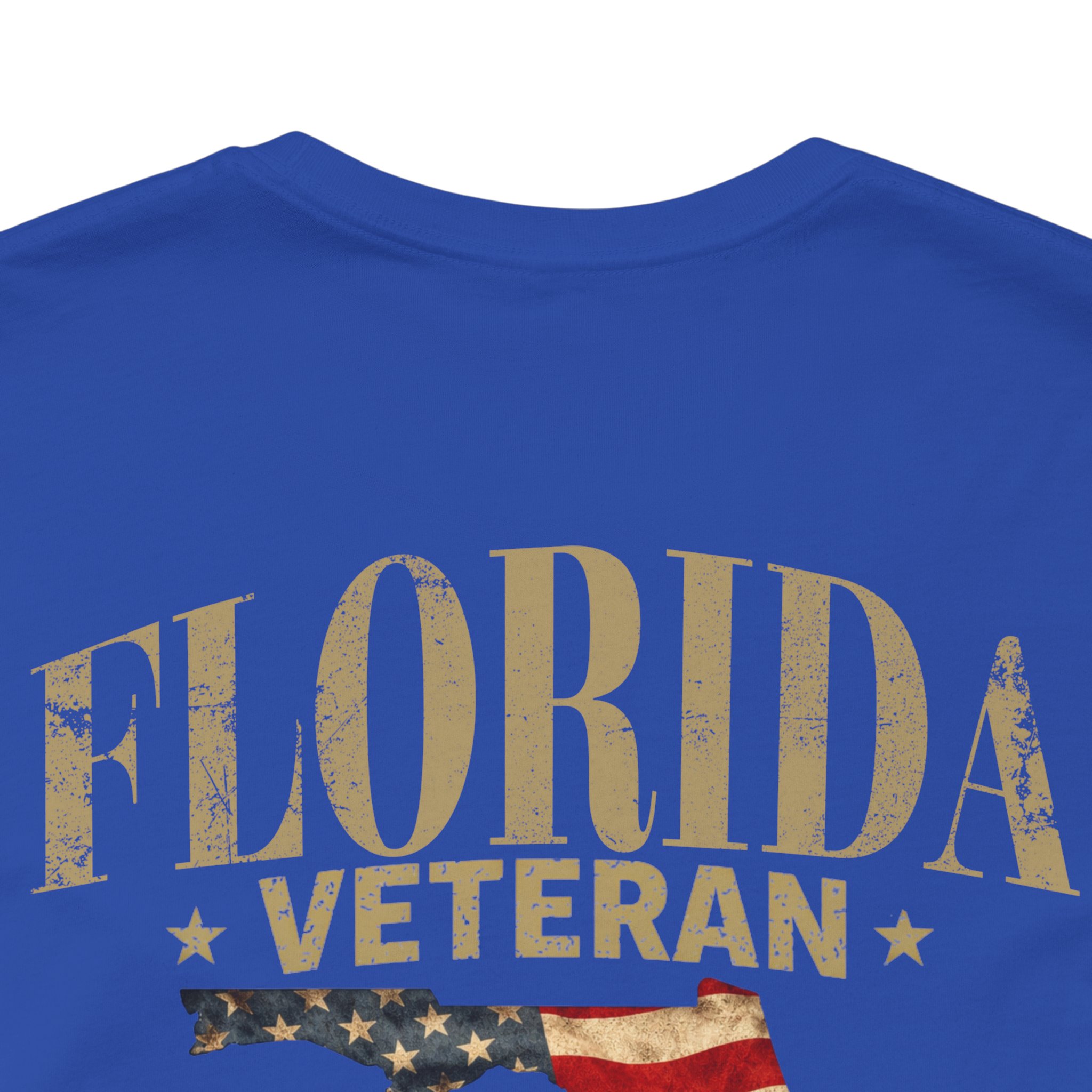Florida Veteran T-Shirt — American Flag Map Military Tribute Tee - Image 39