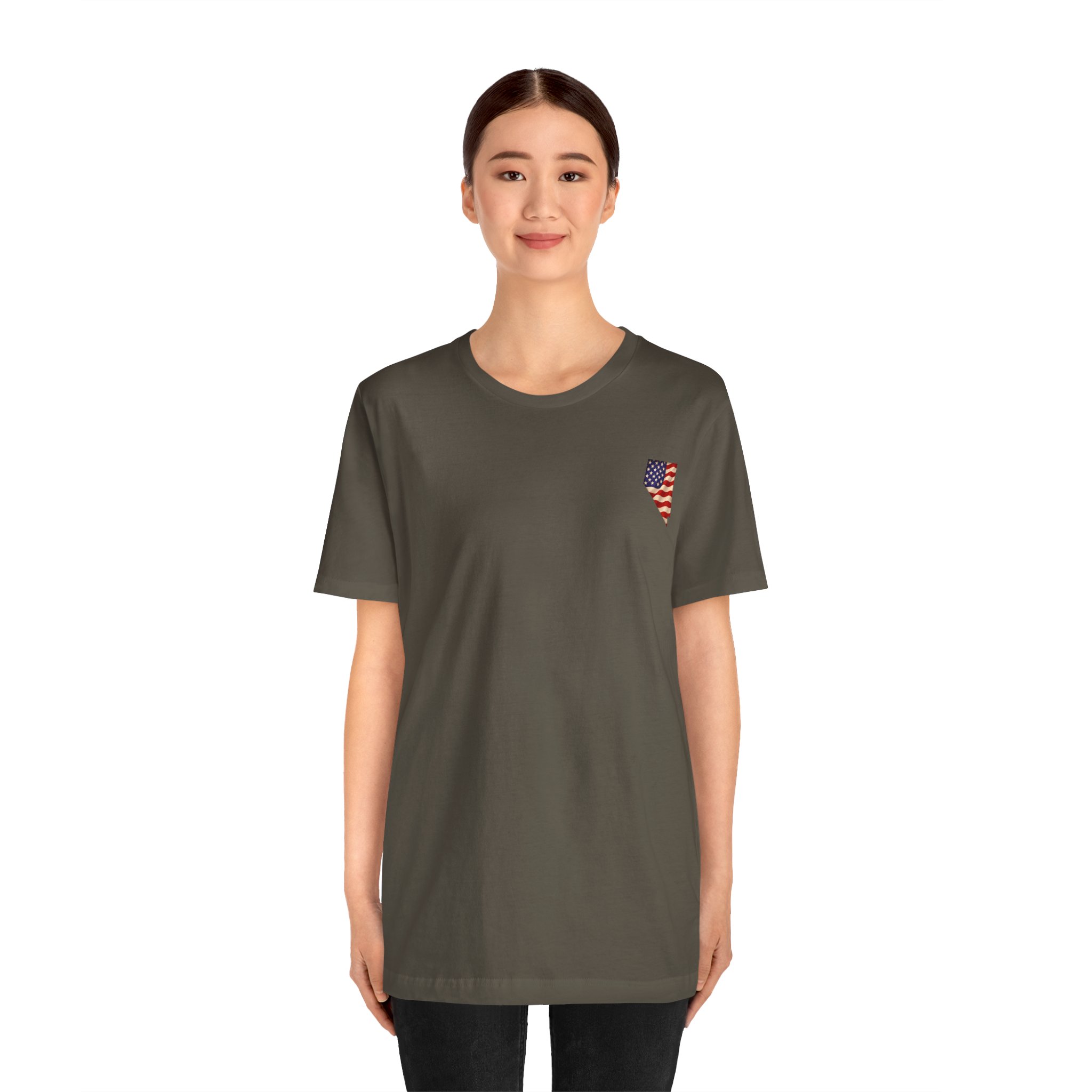 Nevada Veteran T-Shirt — American Flag Alaska Map Military Tribute Tee - Image 7