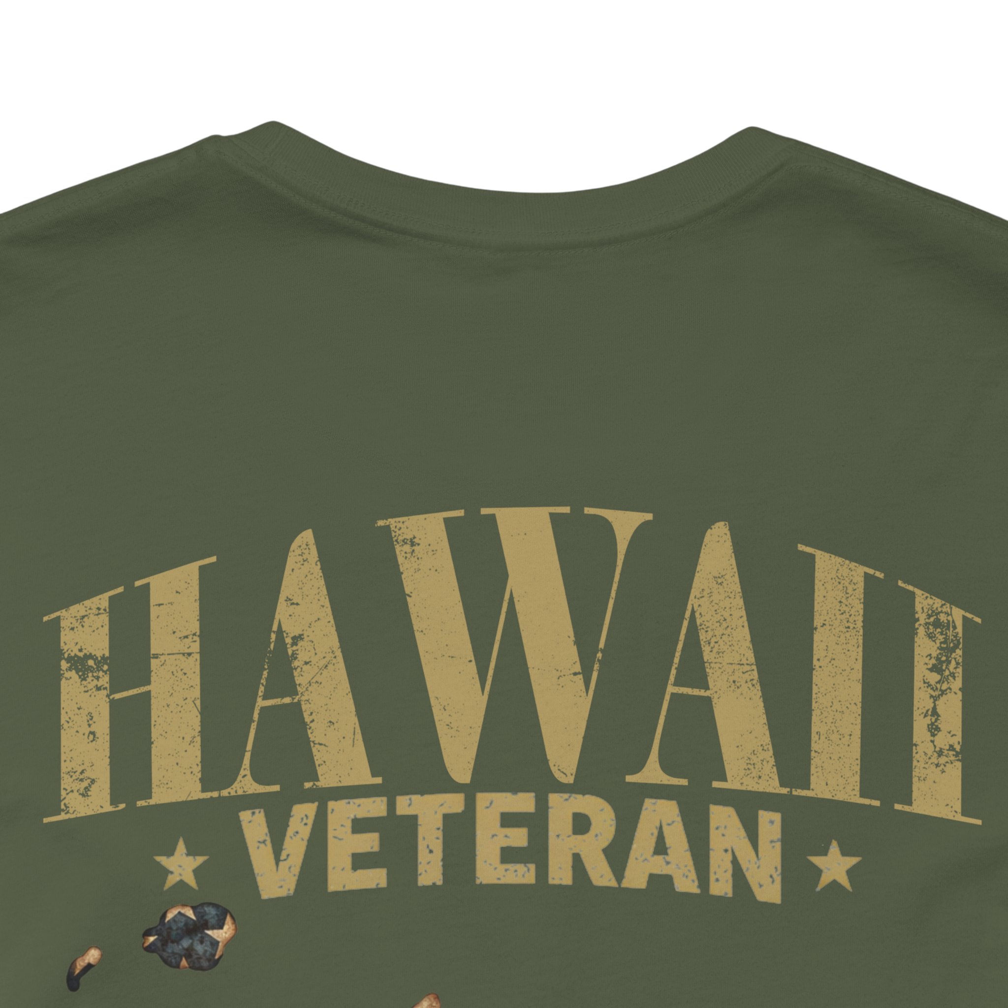Hawaii Veteran T-Shirt — American Flag Map Military Tribute Tee - Image 34