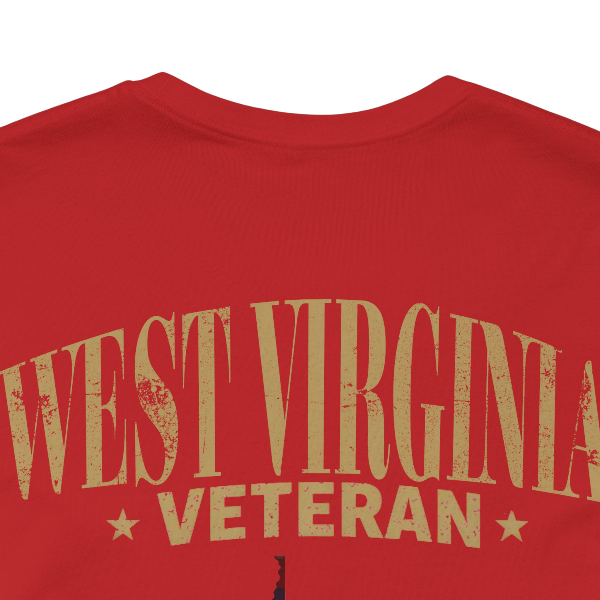 West Virginia Veteran T-Shirt — American Flag Map Military Tribute Tee - Image 49