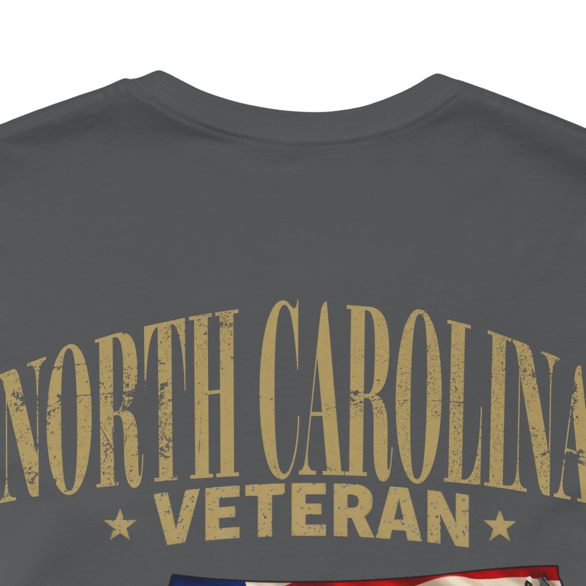 North Carolina Veteran T-Shirt — American Flag Map Military Tribute Tee - Image 35