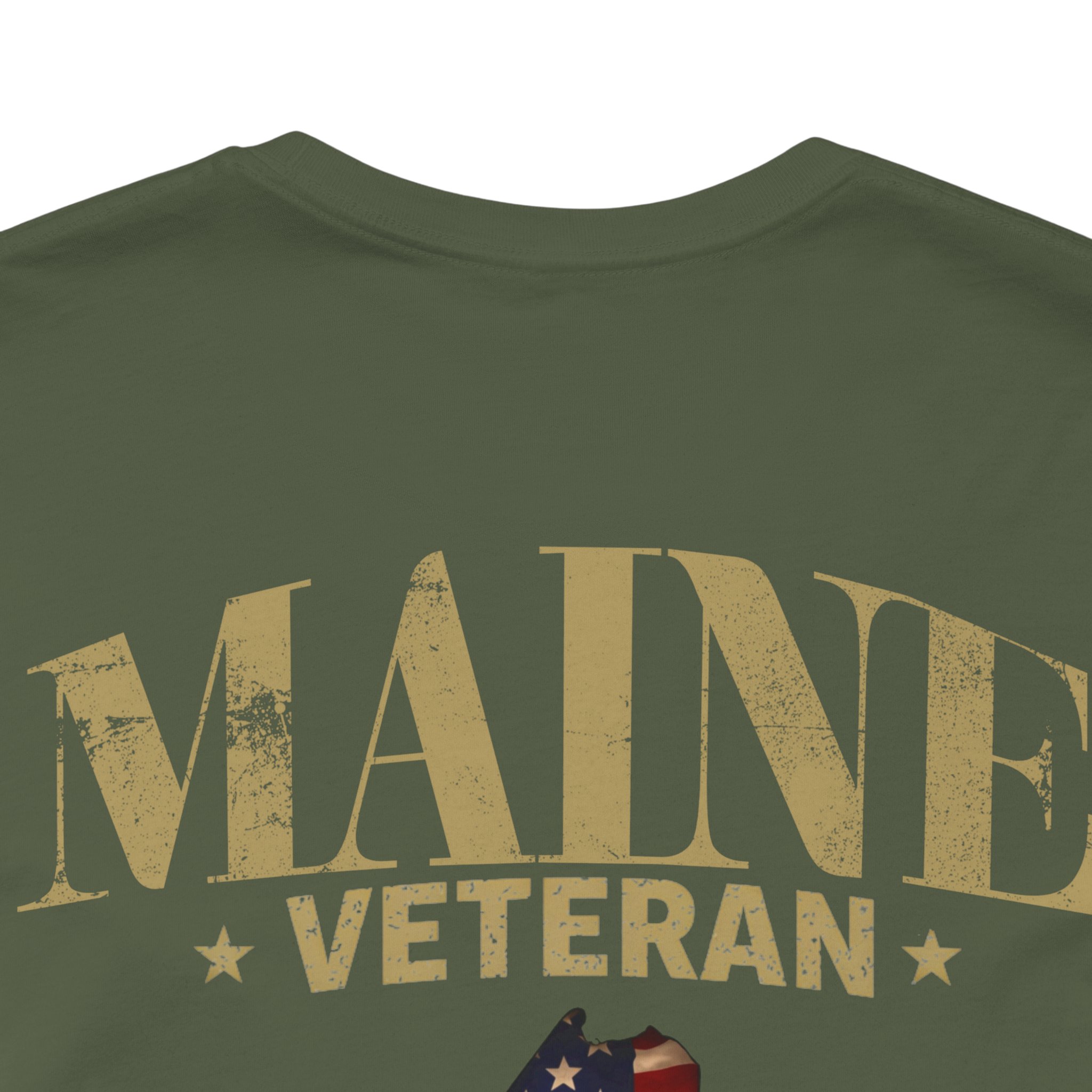 Maine Veteran T-Shirt — American Flag Map Military Tribute Tee - Image 39