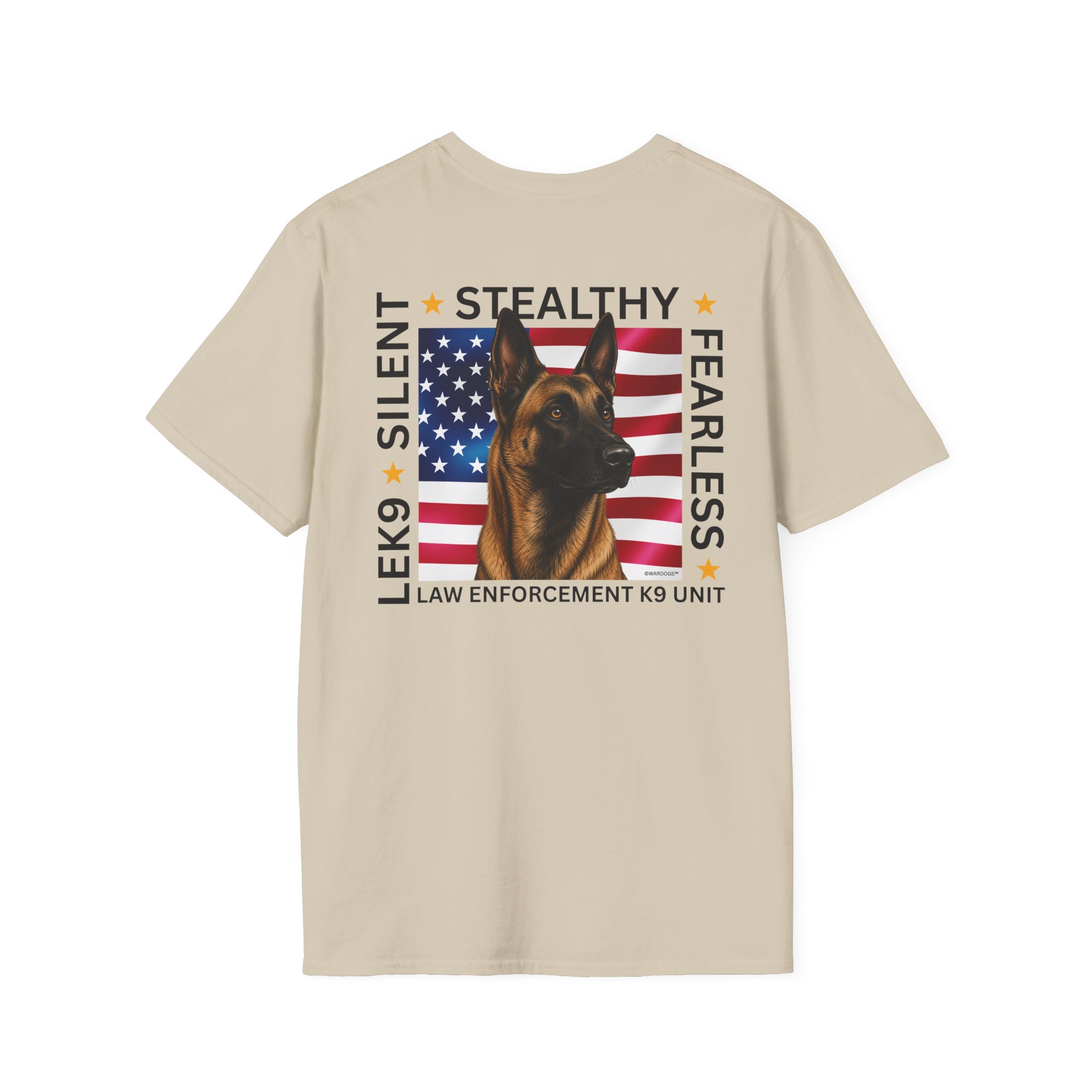 Law Enforcement Police K9 Tee - Malinois FEARLESS Trending - K9 Unit - LEK9 Front - Image 21