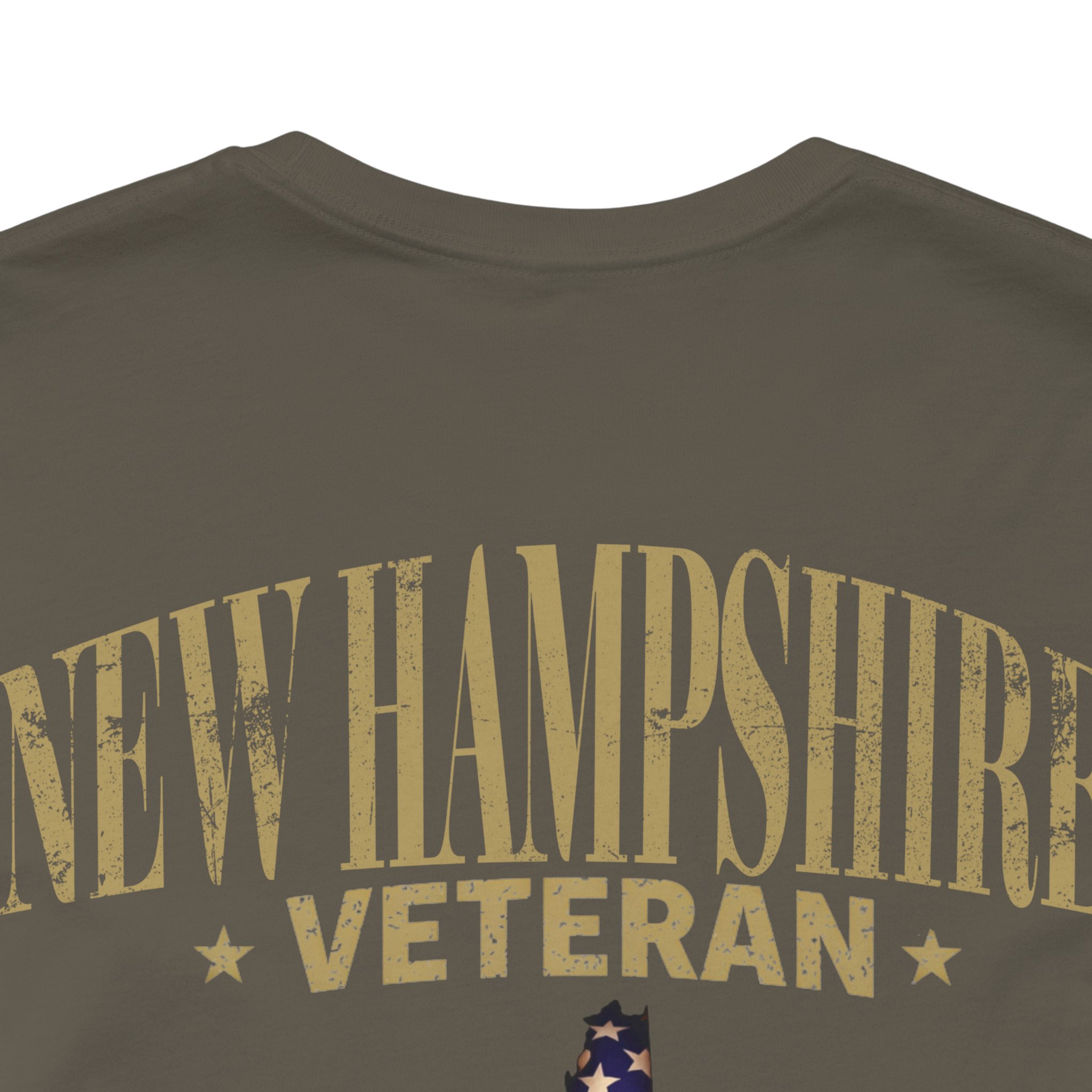 New Hampshire Veteran T-Shirt — American Flag Map Military Tribute Tee - Image 29