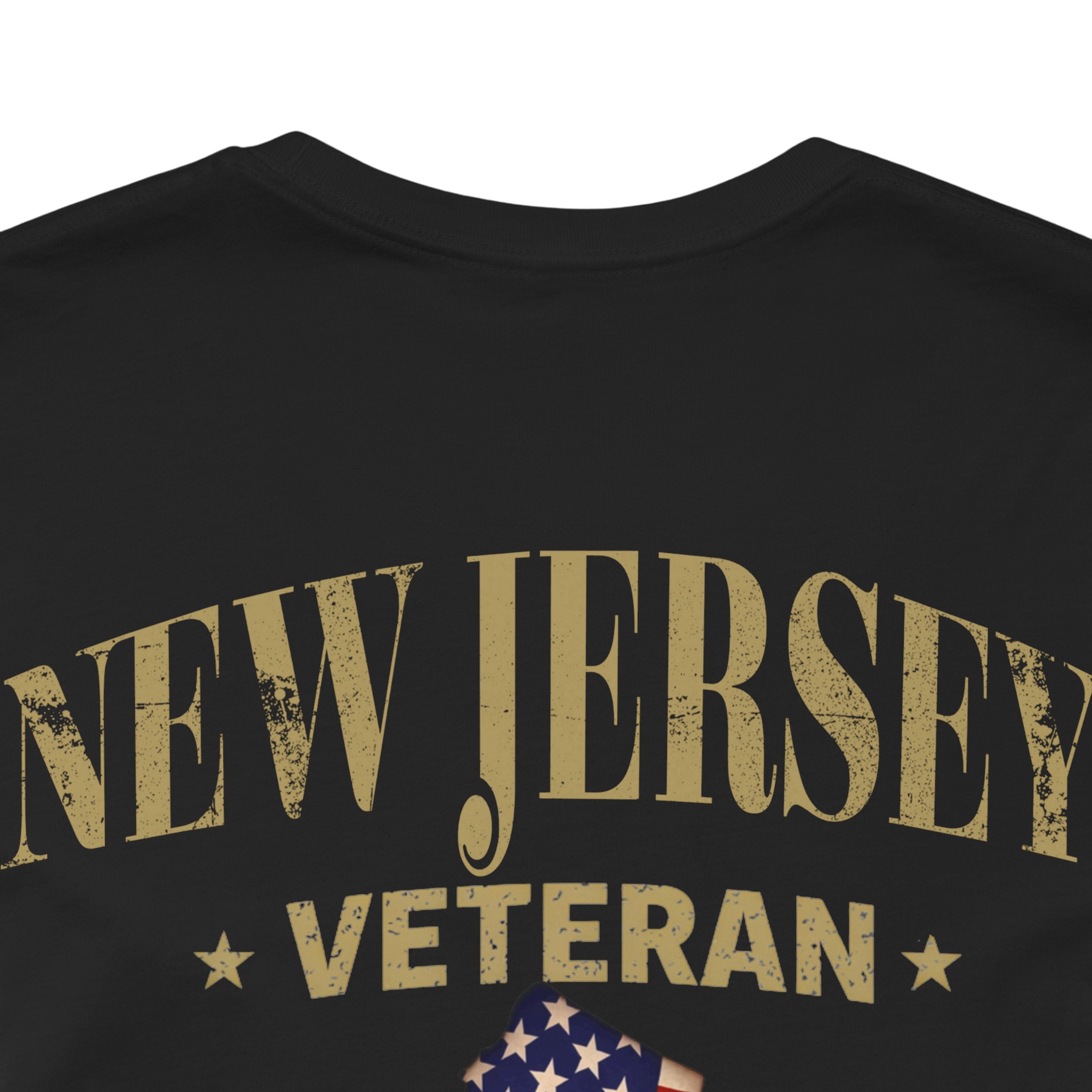New Jersey Veteran T-Shirt — American Flag Map Military Tribute Tee - Image 19