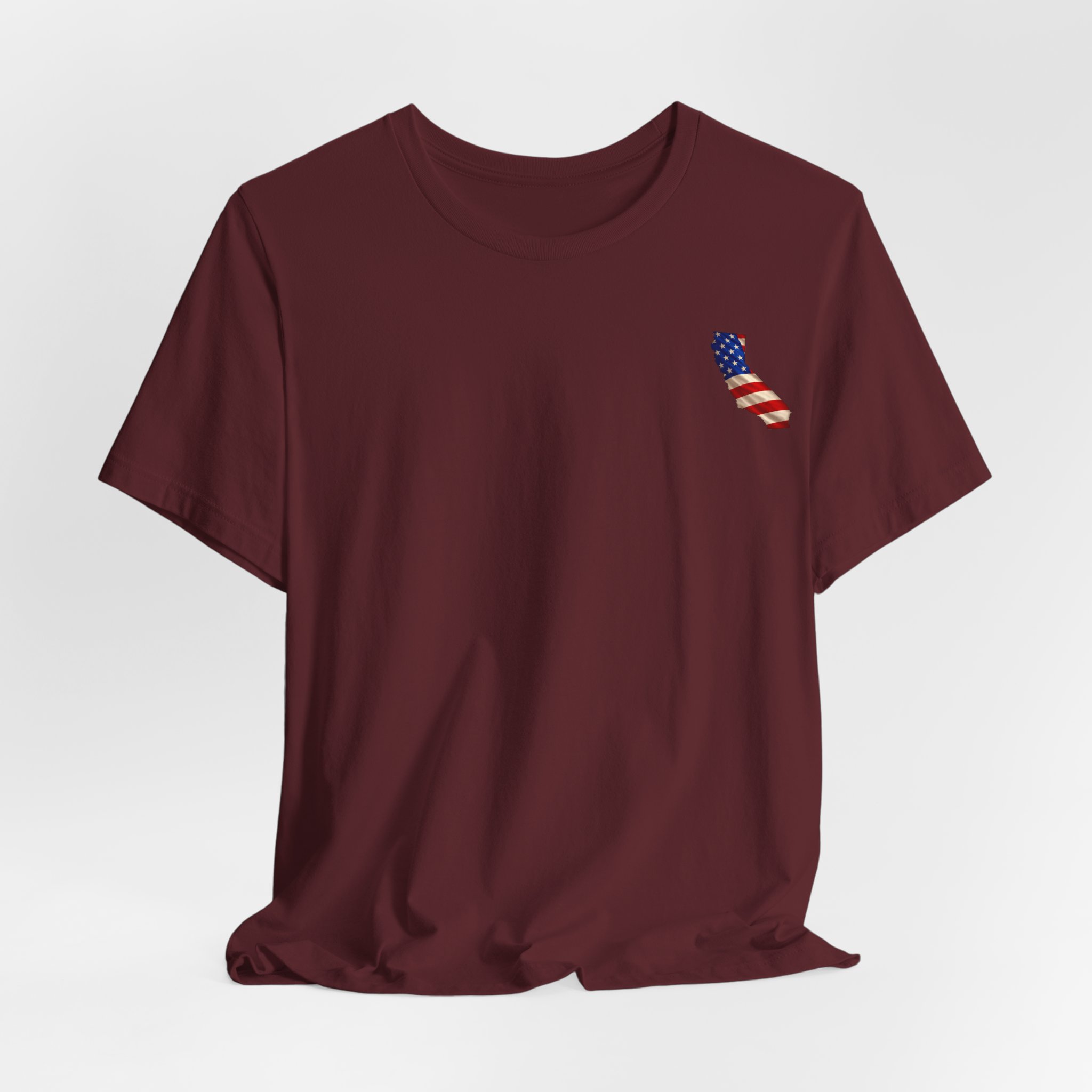 California Veteran T-Shirt — American Flag Map Military Tribute Tee - Image 66