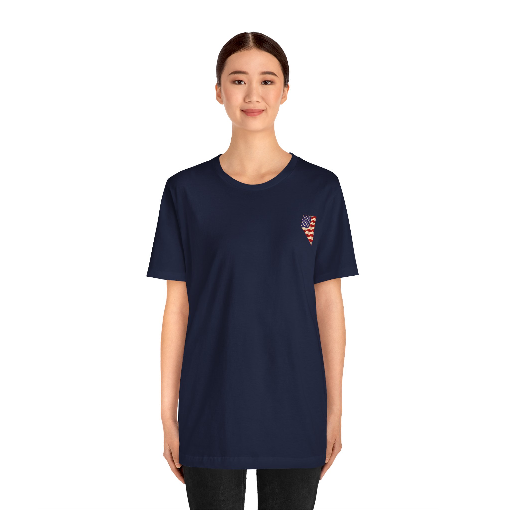 Nevada Veteran T-Shirt — American Flag Alaska Map Military Tribute Tee - Image 19