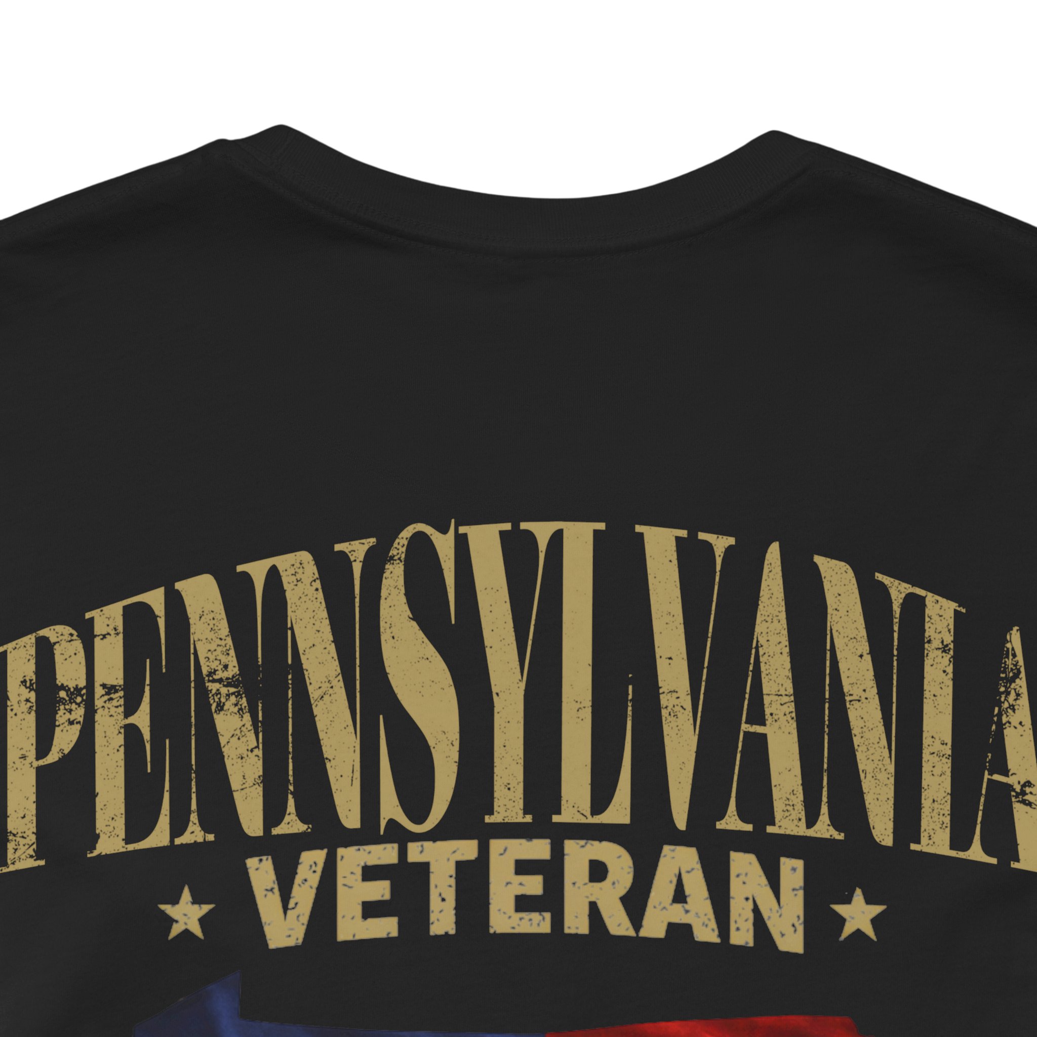 Pennsylvania Veteran T-Shirt — American Flag Map Military Tribute Tee - Image 23