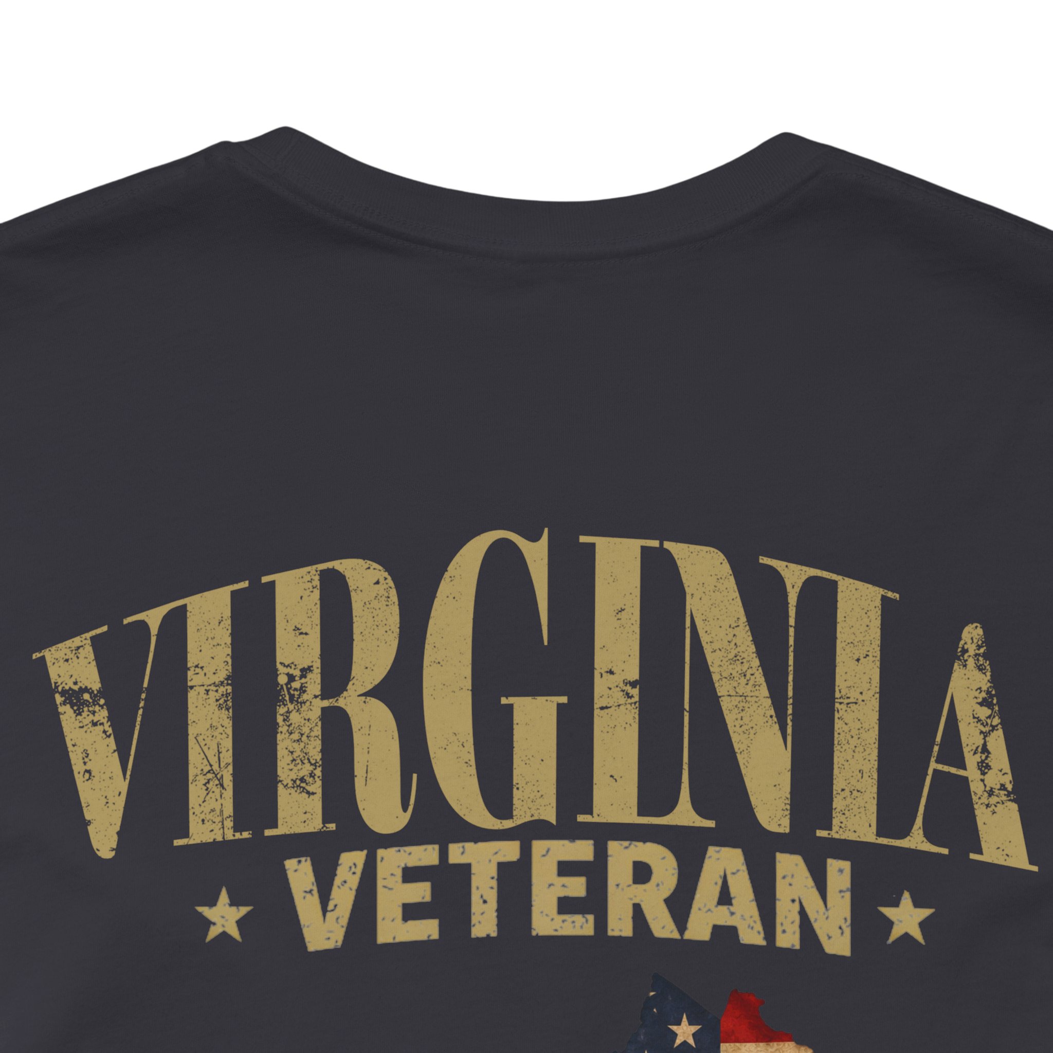 Virginia Veteran T-Shirt — American Flag Map Military Tribute Tee - Image 33
