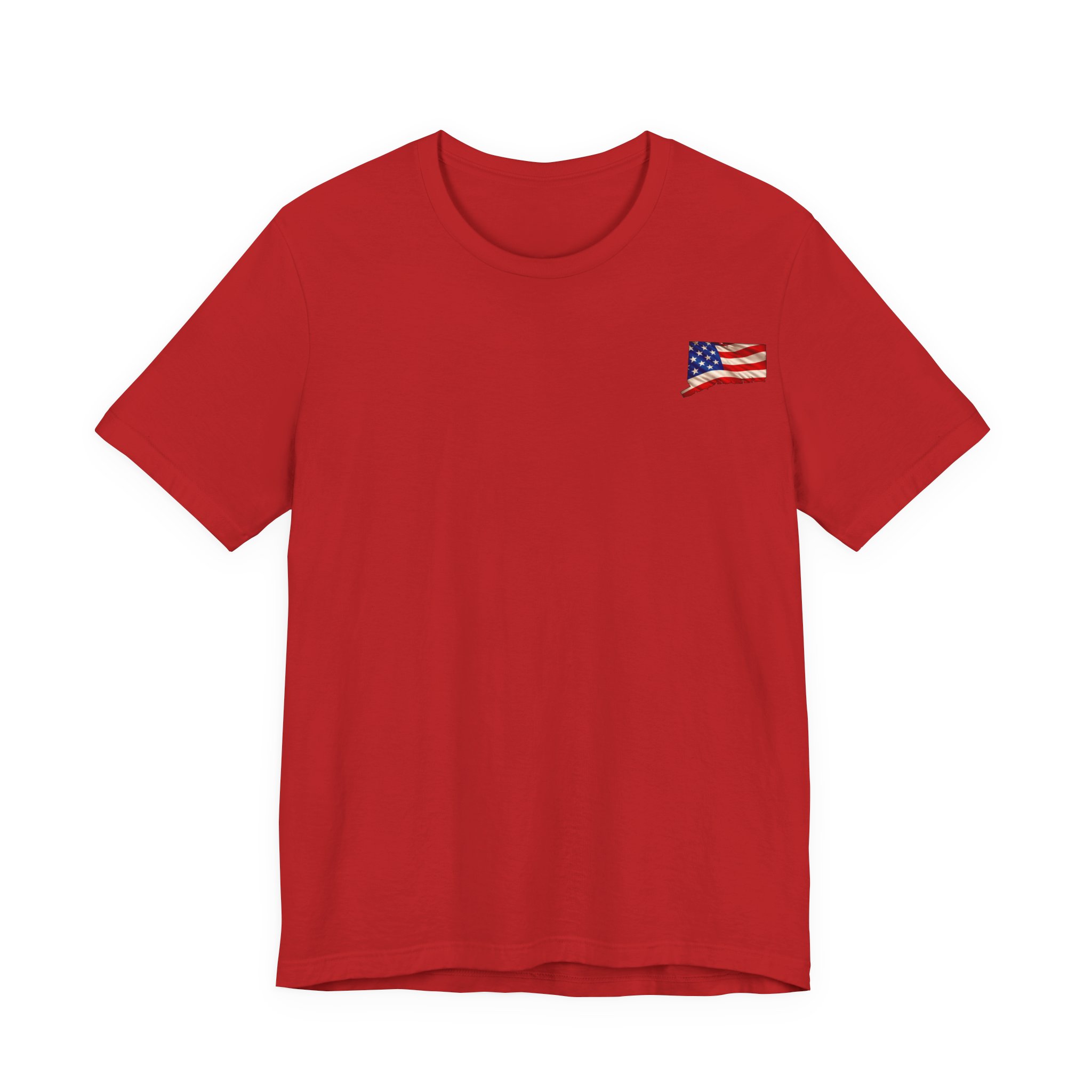 Connecticut Veteran T-Shirt — American Flag Alaska Map Military Tribute Tee - Image 2