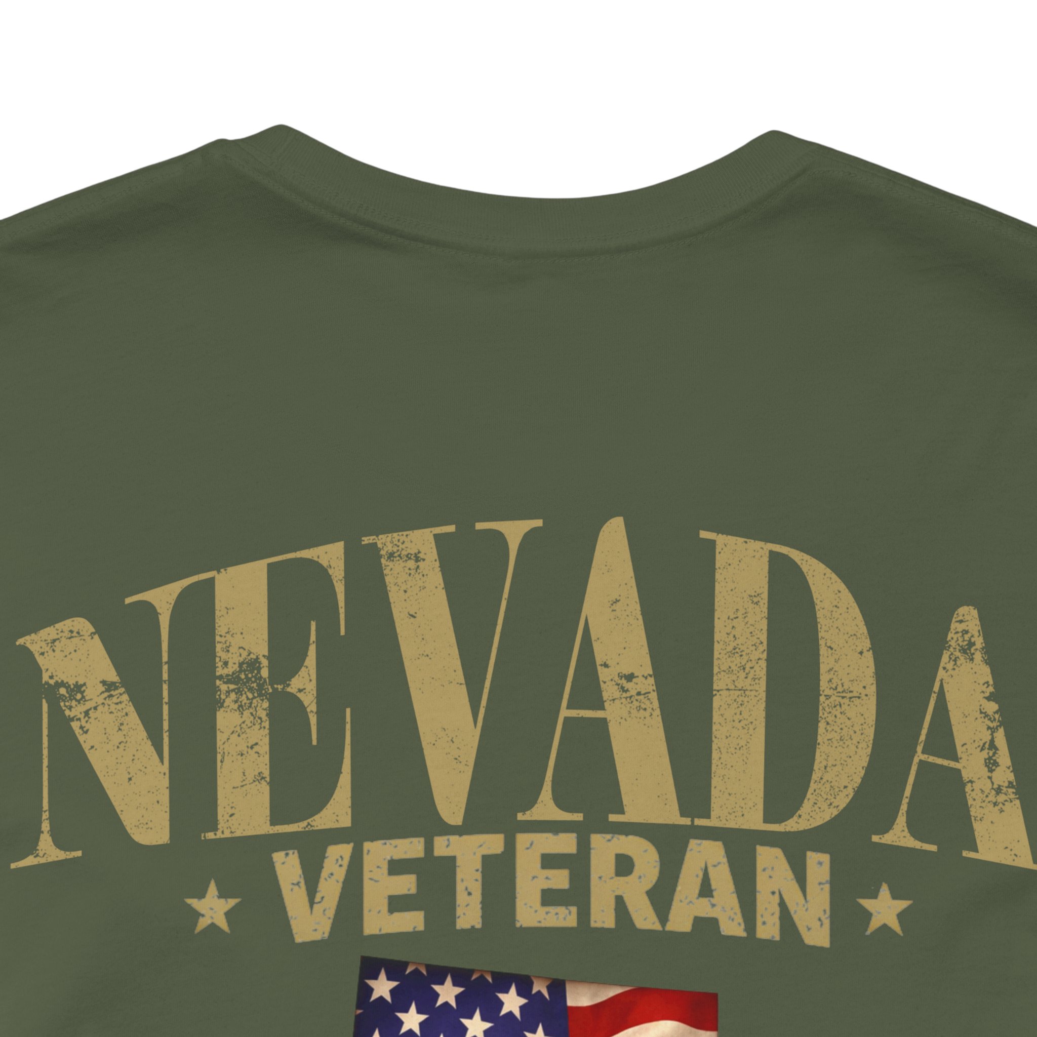 Nevada Veteran T-Shirt — American Flag Alaska Map Military Tribute Tee - Image 38