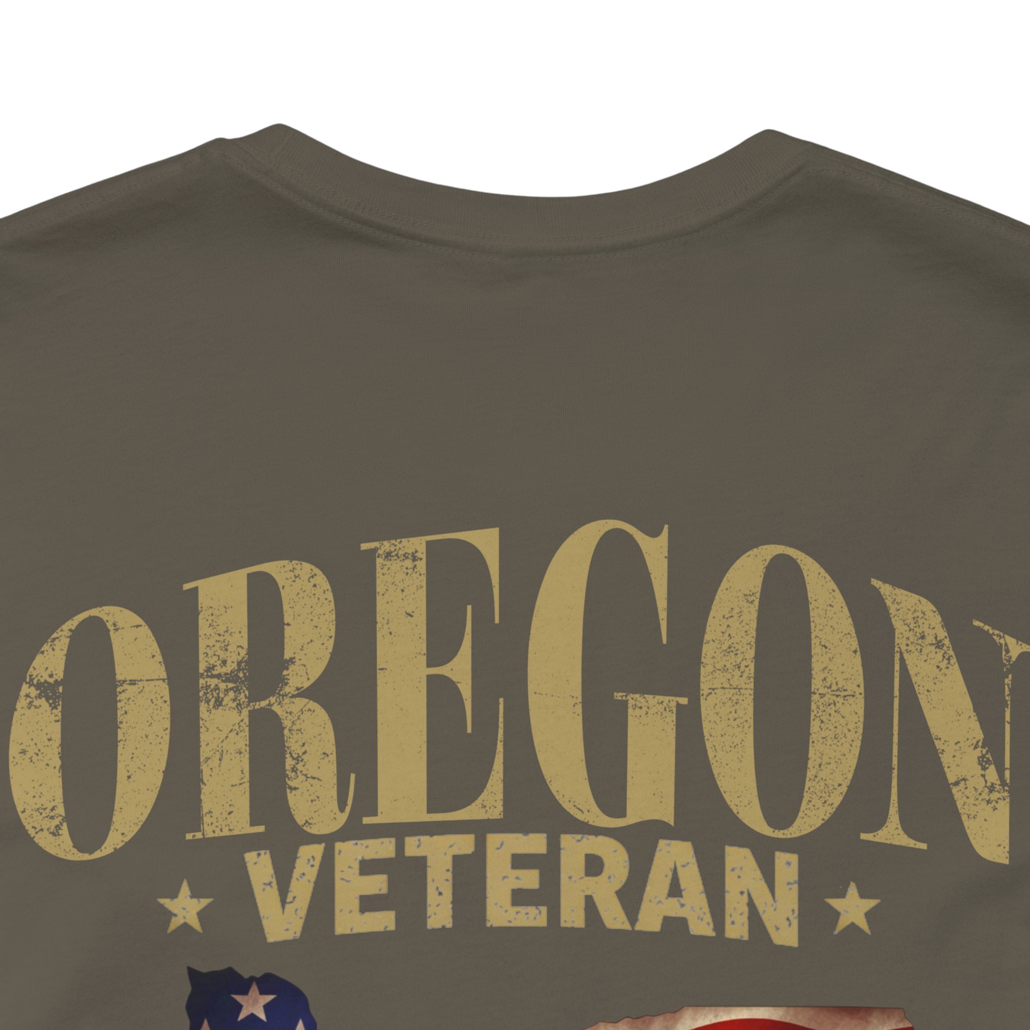 Oregon Veteran T-Shirt — American Flag Map Military Tribute Tee - Image 13