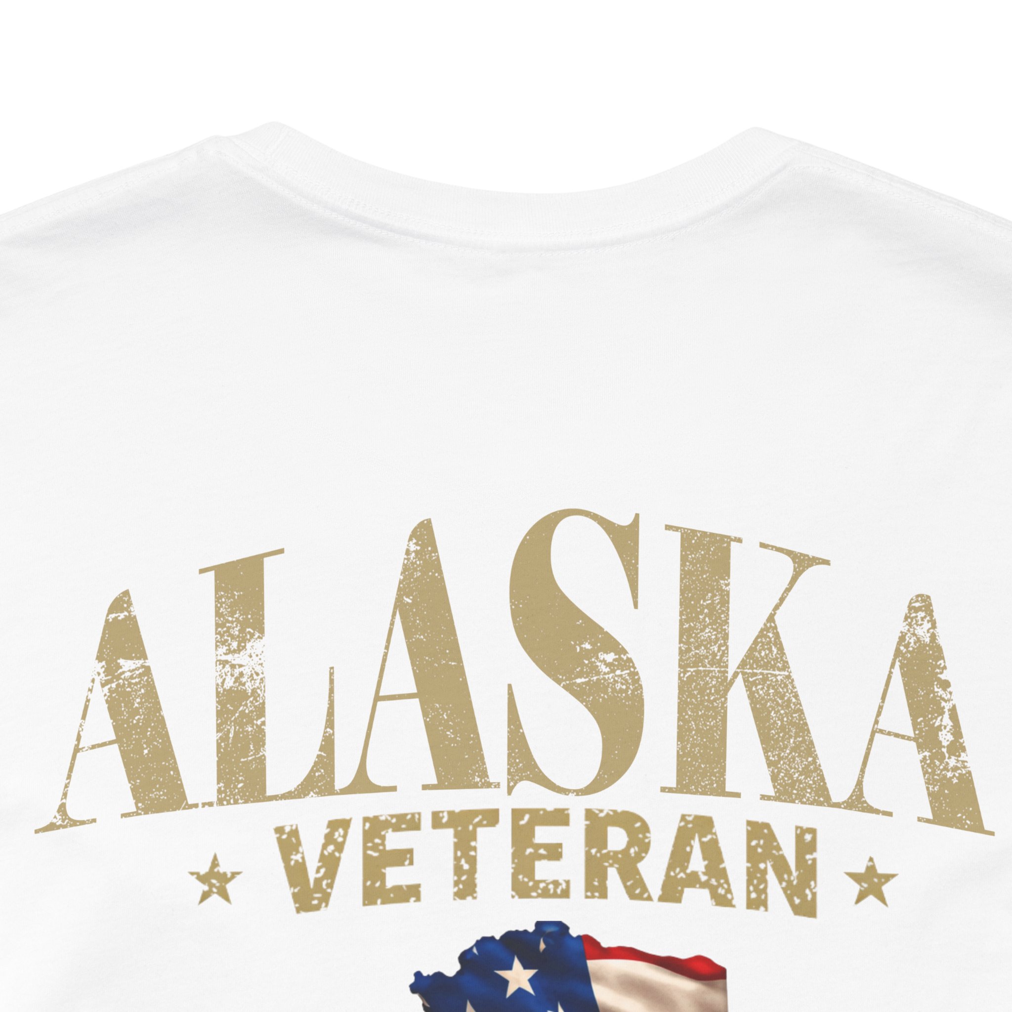 Alaska Veteran T-Shirt — American Flag Alaska Map Military Tribute Tee - Image 4