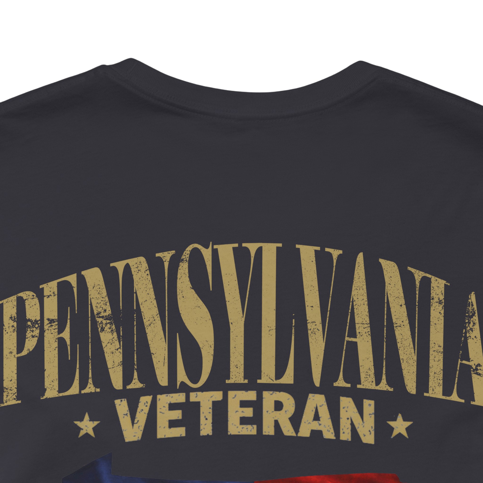 Pennsylvania Veteran T-Shirt — American Flag Map Military Tribute Tee - Image 28