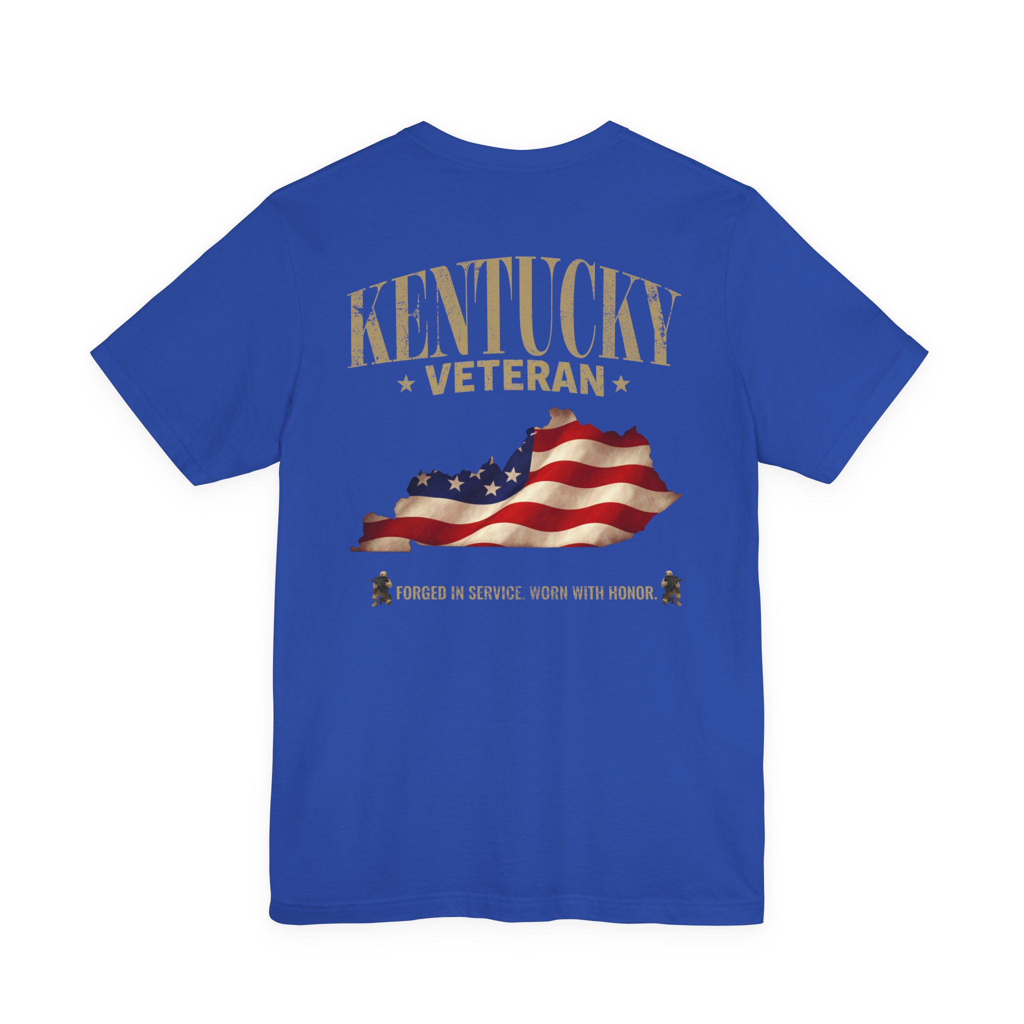 Kentucky Veteran T-Shirt — American Flag Map Military Tribute Tee - Image 37