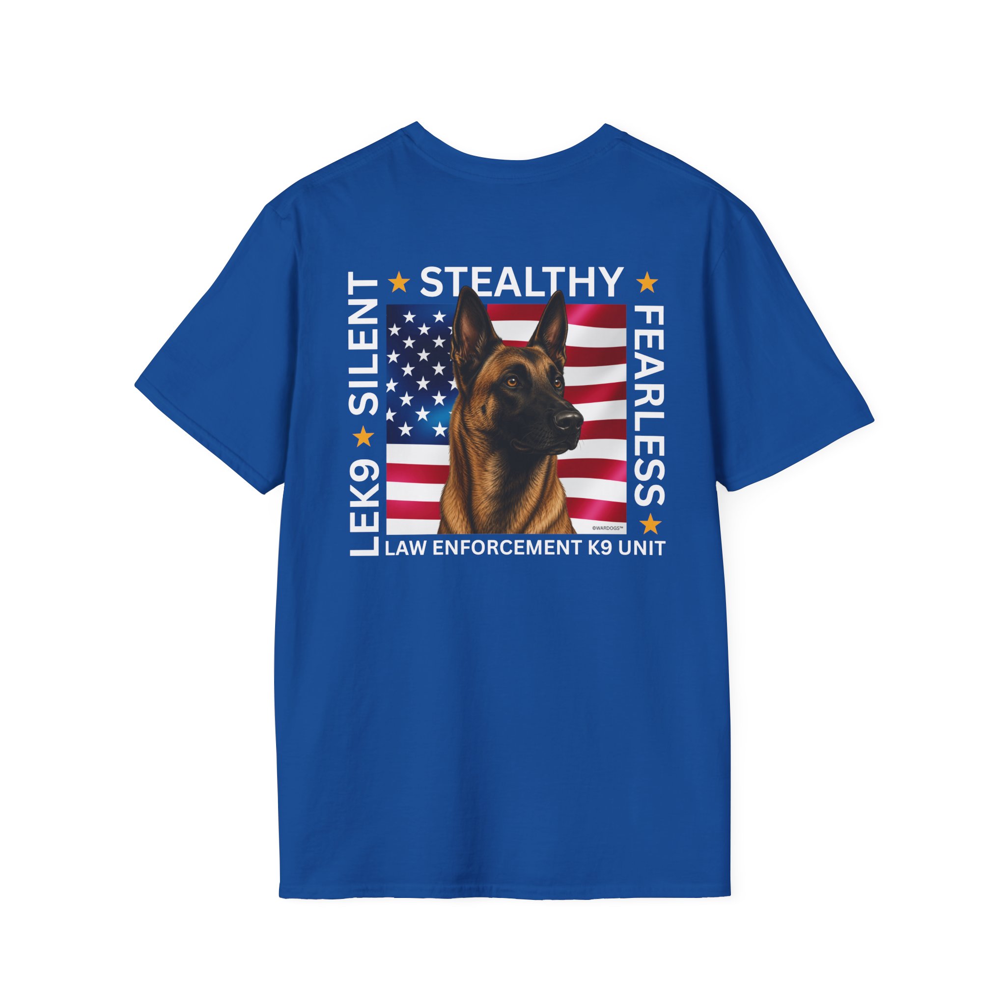 Law Enforcement Police K9 Tee - Malinois FEARLESS Trending - K9 Unit - LEK9 Front - Image 13