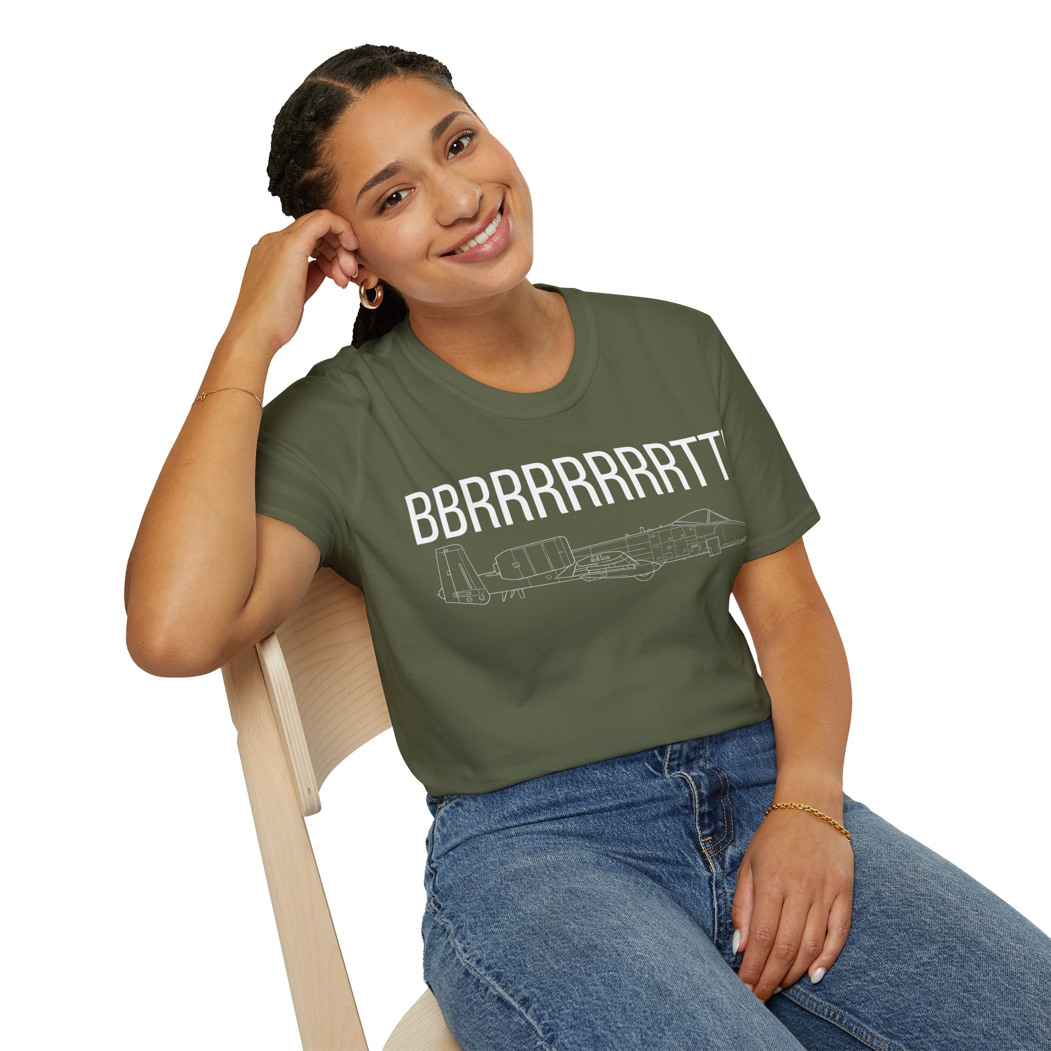 A-10 Warthog T-Shirt — "BBRRRRRRRTT!" Gunfire Sound Military Aircraft Tee - Image 7