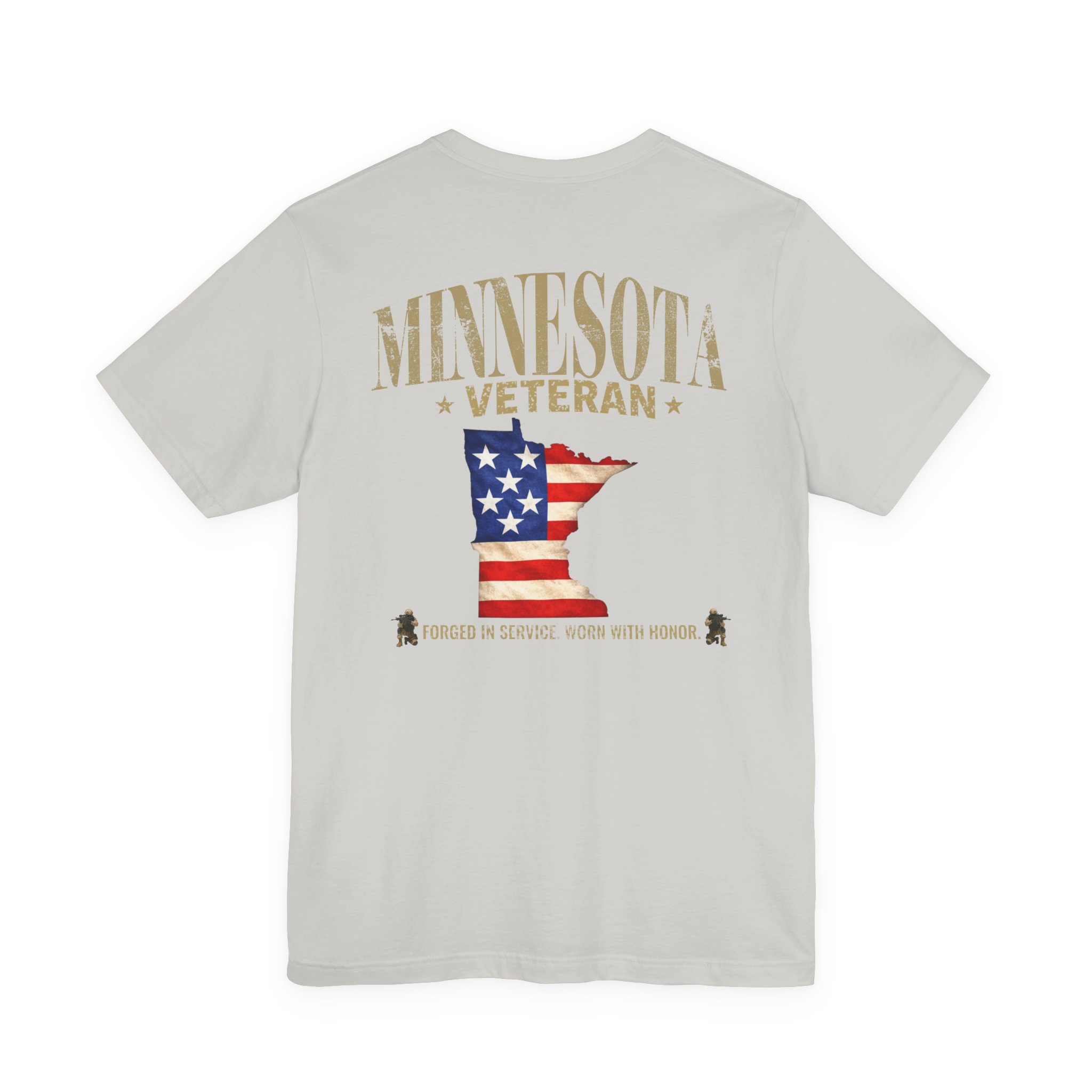 Minnesota Veteran T-Shirt — American Flag Alaska Map Military Tribute Tee - Image 29