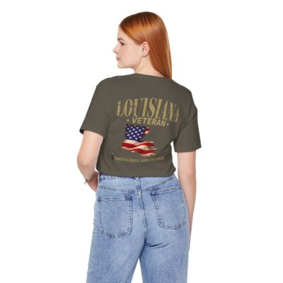 Louisiana Veteran T-Shirt — American Flag Alaska Map Military Tribute Tee