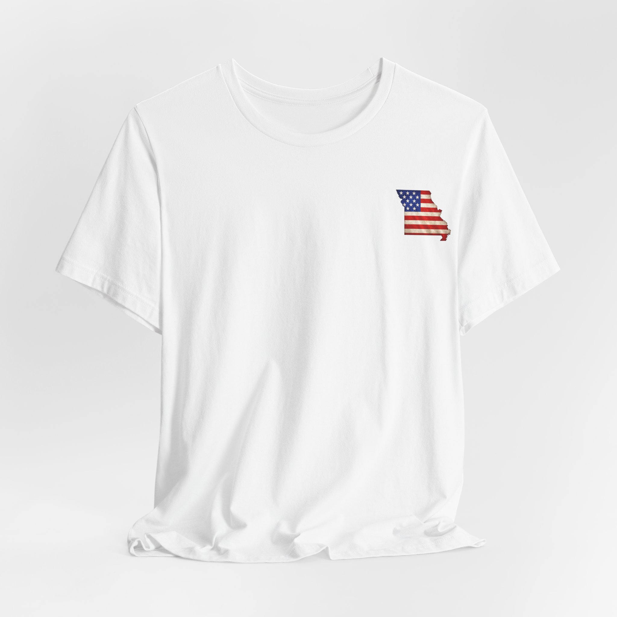Missouri Veteran T-Shirt — American Flag Map Military Tribute Tee - Image 18