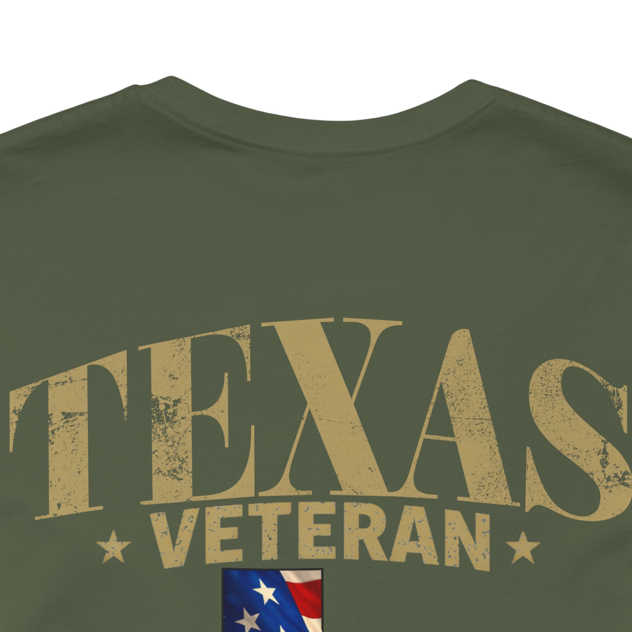 Texas Veteran T-Shirt — American Flag Map Military Tribute Tee - Image 48