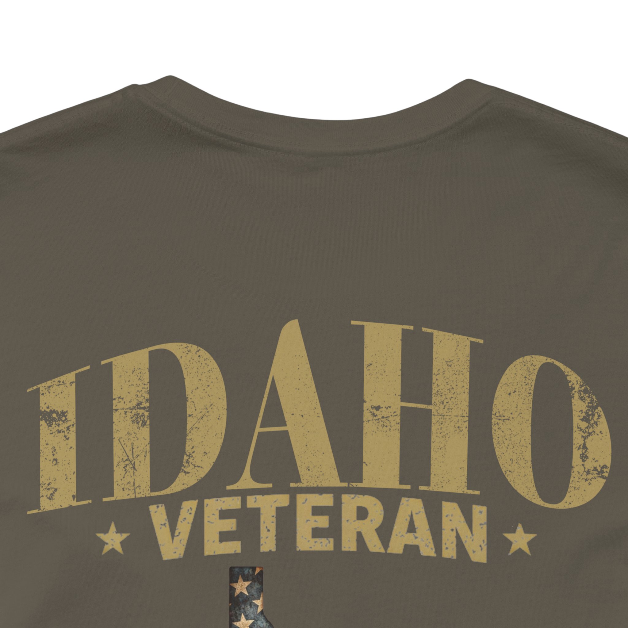 Idaho Veteran T-Shirt — American Flag Map Military Tribute Tee - Image 24