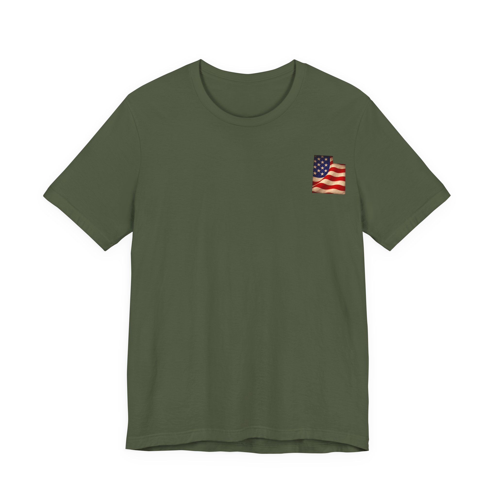 Utah Veteran T-Shirt — American Flag Map Military Tribute Tee - Image 46
