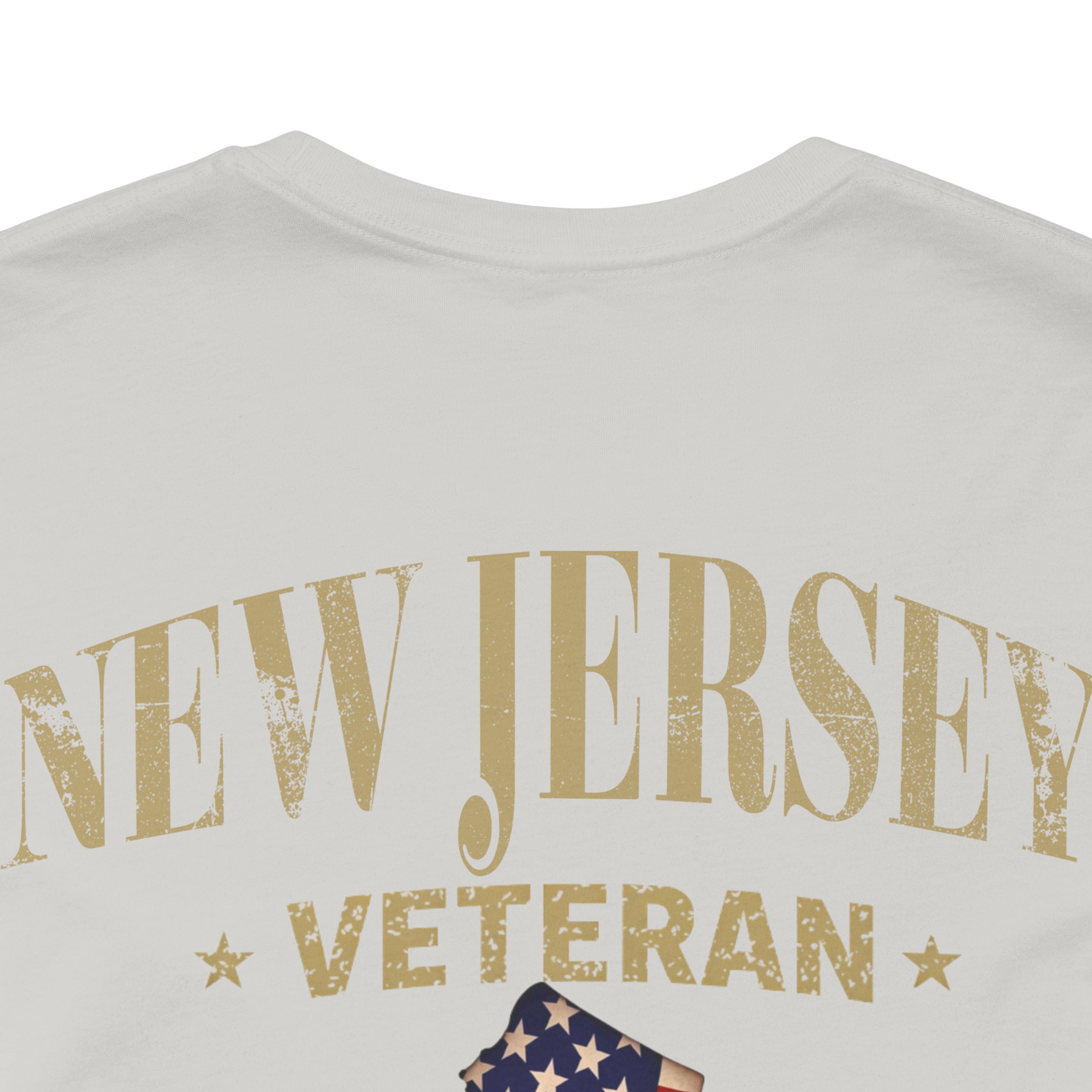 New Jersey Veteran T-Shirt — American Flag Map Military Tribute Tee - Image 23