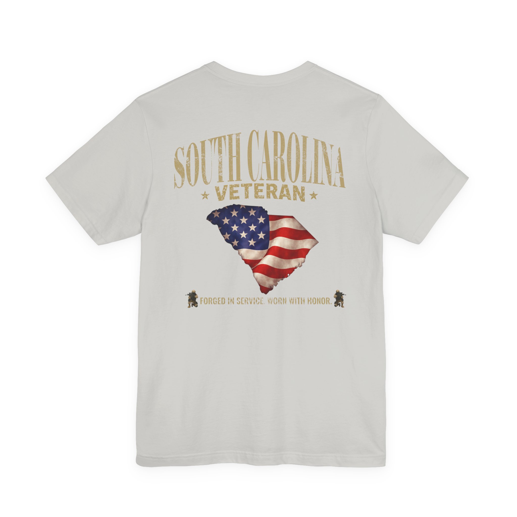 South Carolina Veteran T-Shirt — American Flag Map Military Tribute Tee - Image 13