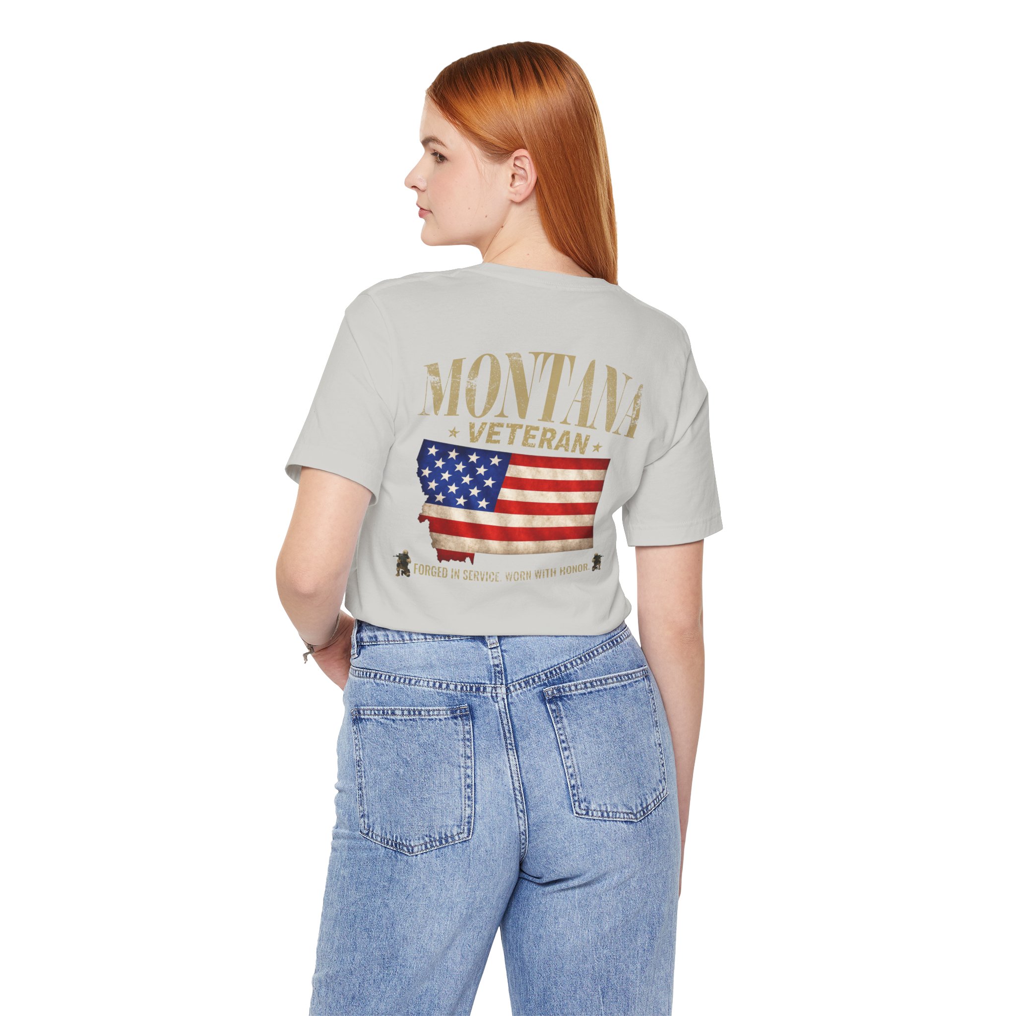 Montana Veteran T-Shirt — American Flag Alaska Map Military Tribute Tee - Image 28