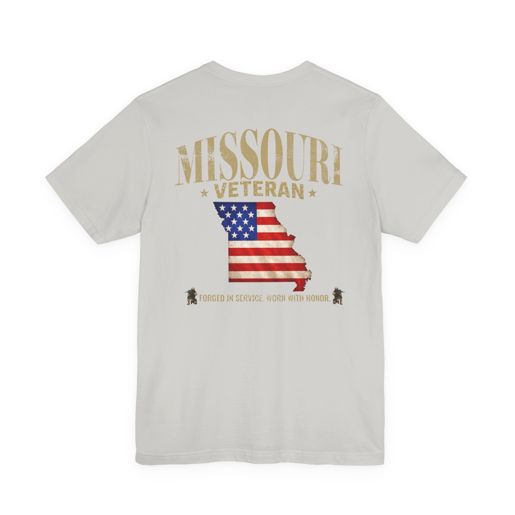 Missouri Veteran T-Shirt — American Flag Map Military Tribute Tee - Image 8