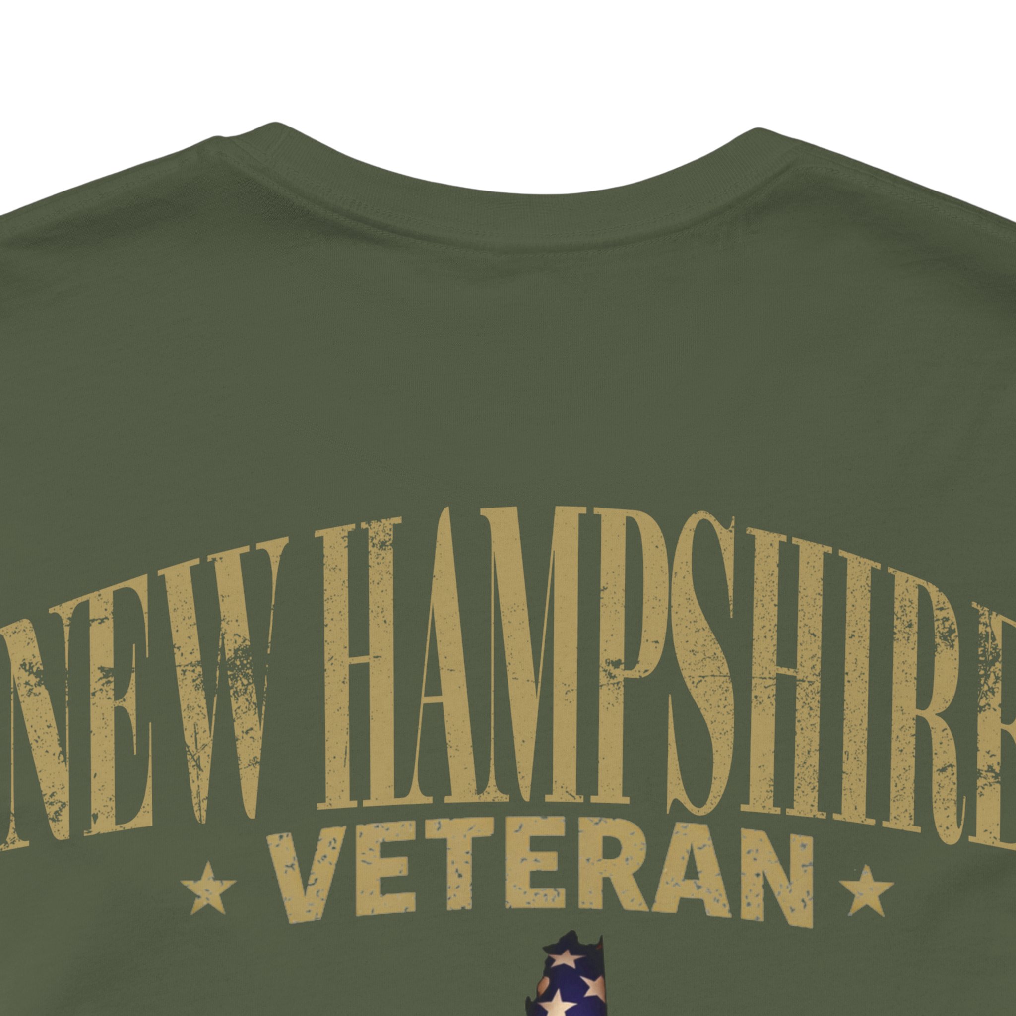 New Hampshire Veteran T-Shirt — American Flag Map Military Tribute Tee - Image 39