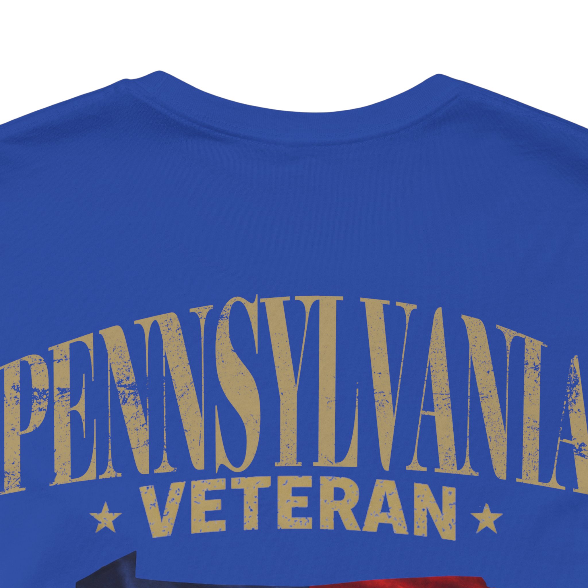 Pennsylvania Veteran T-Shirt — American Flag Map Military Tribute Tee - Image 8
