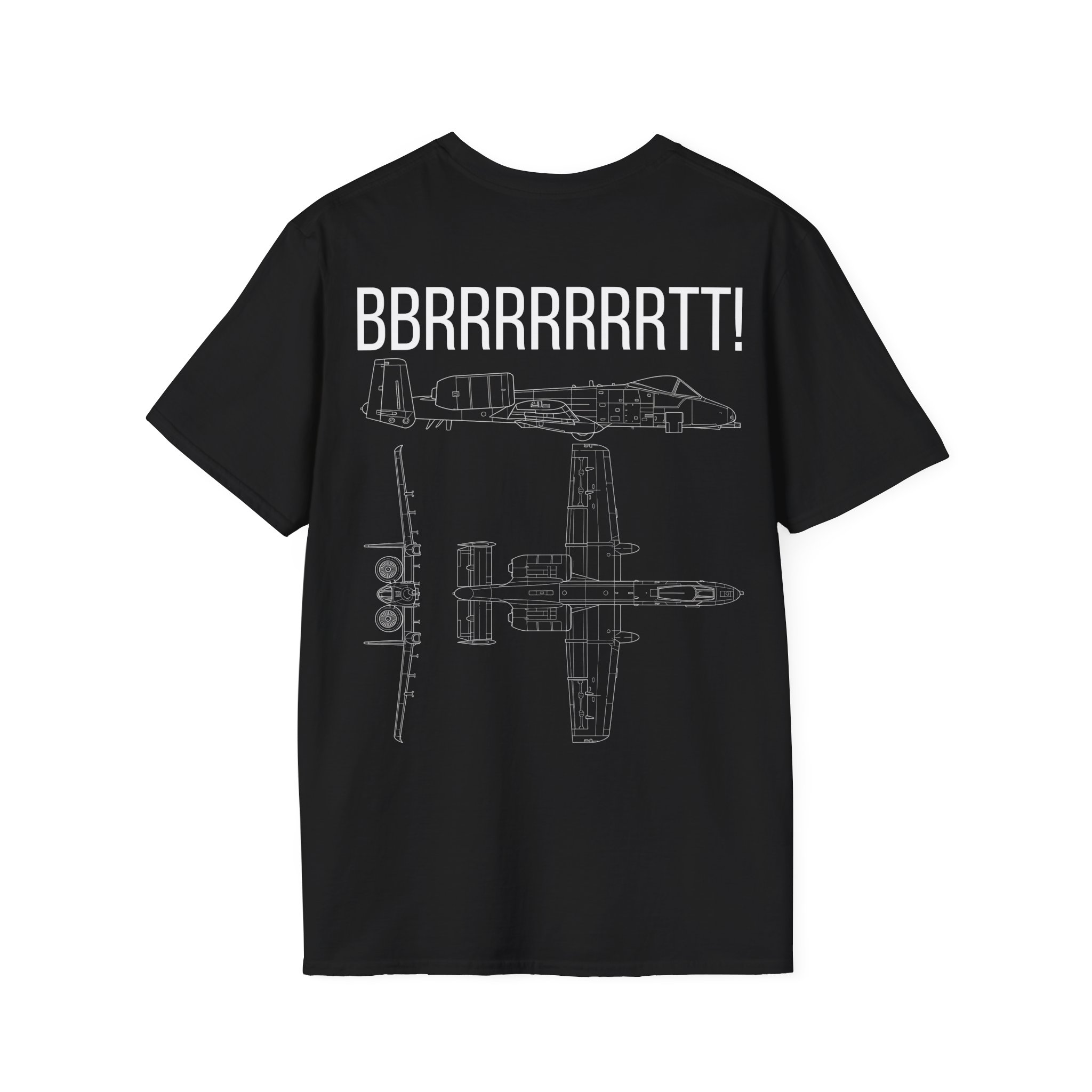A-10 Warthog T-Shirt — "BBRRRRRRRTT!" Gunfire Sound Military Aircraft Tee - Image 2