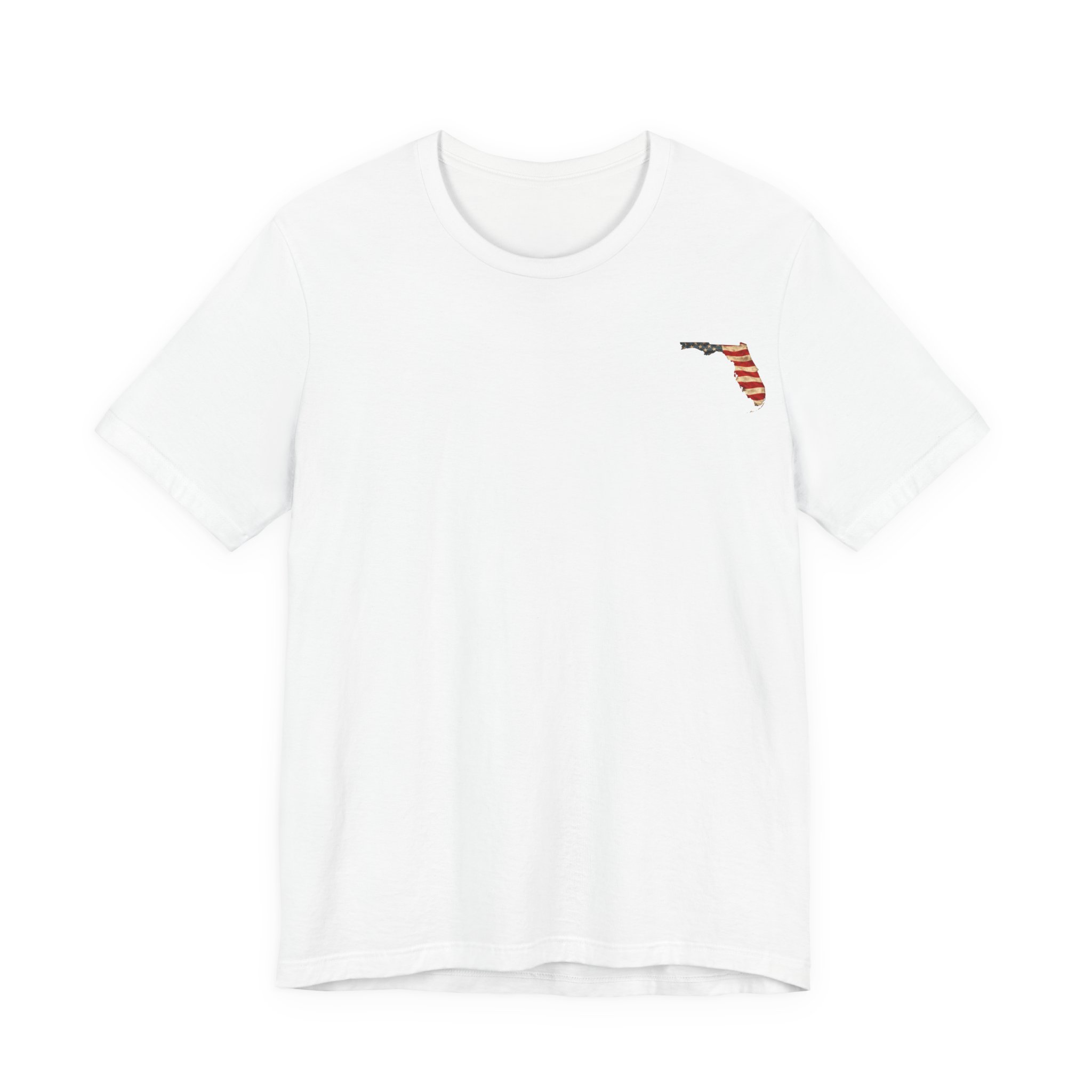 Florida Veteran T-Shirt — American Flag Map Military Tribute Tee - Image 11