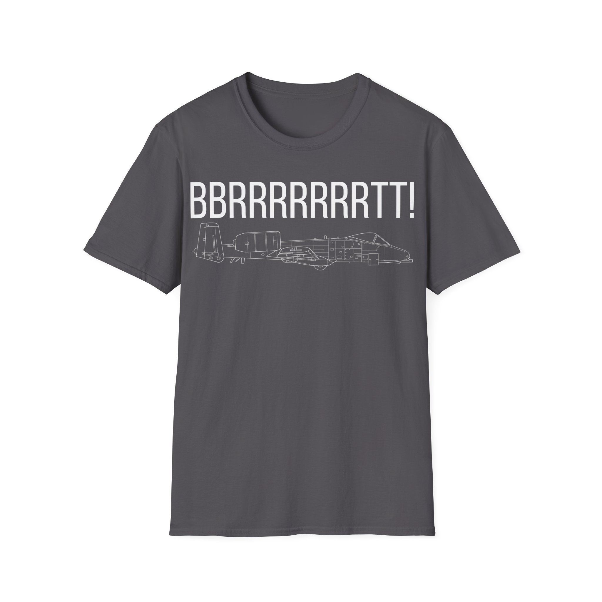 A-10 Warthog T-Shirt — "BBRRRRRRRTT!" Gunfire Sound Military Aircraft Tee - Image 17