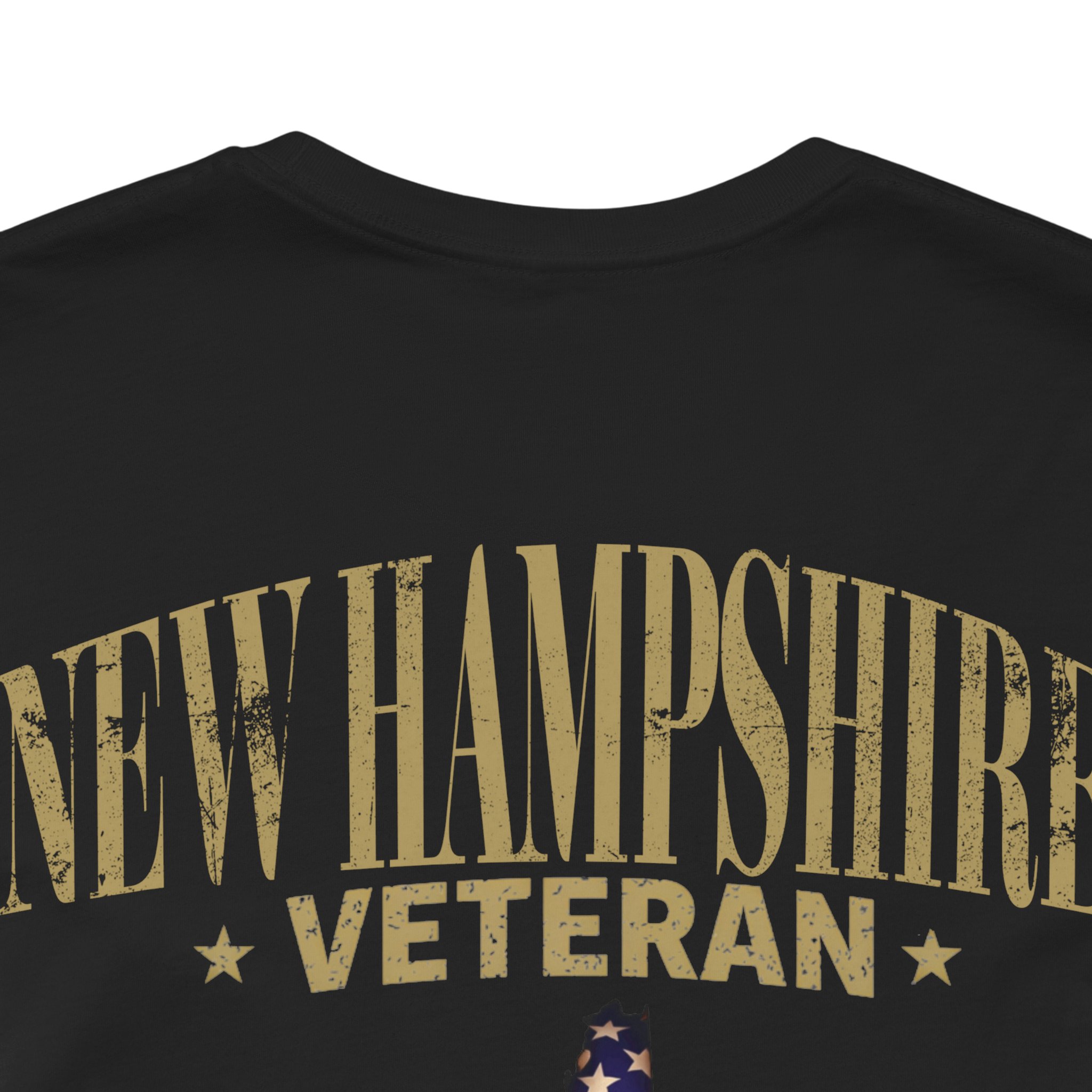 New Hampshire Veteran T-Shirt — American Flag Map Military Tribute Tee - Image 24