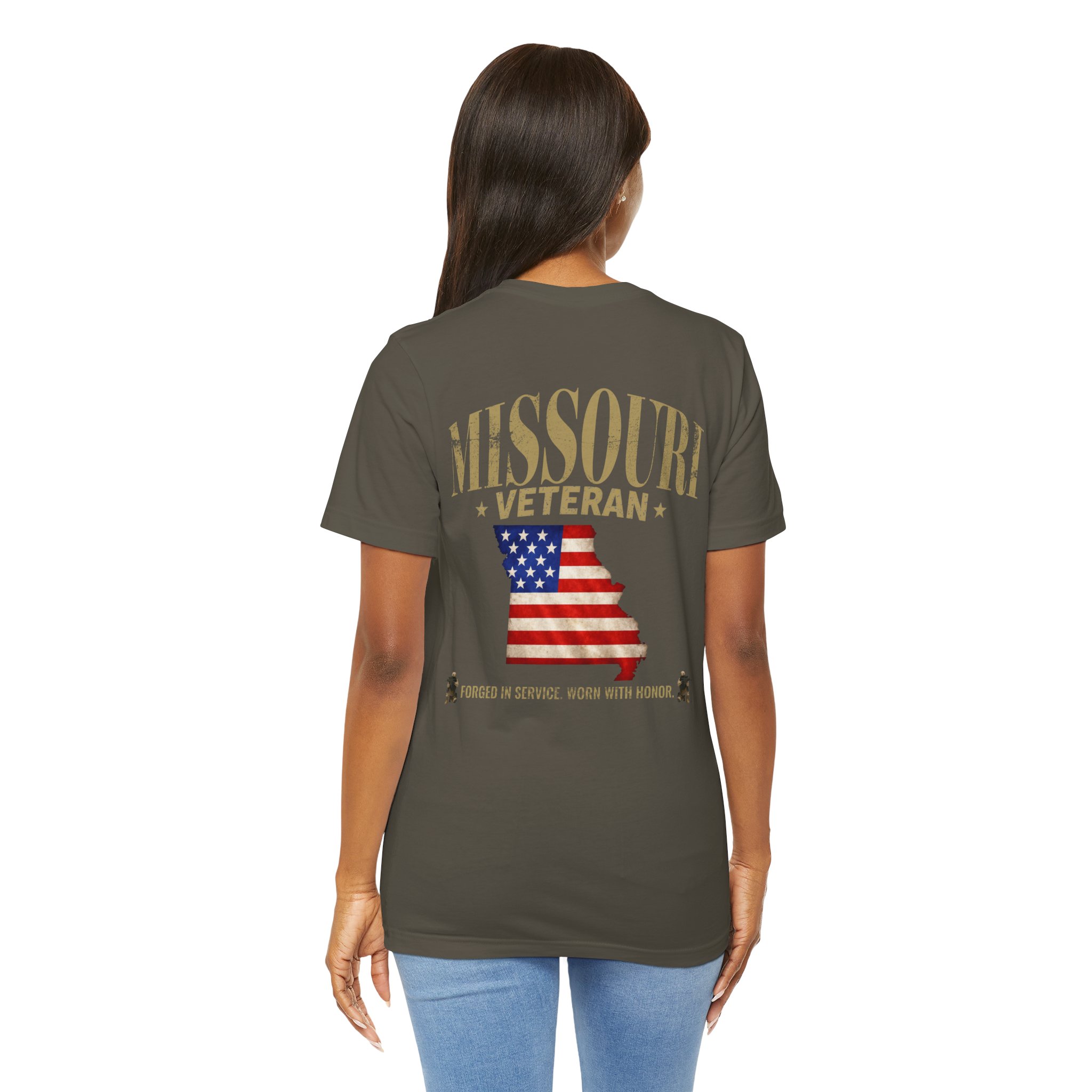 Missouri Veteran T-Shirt — American Flag Map Military Tribute Tee - Image 30