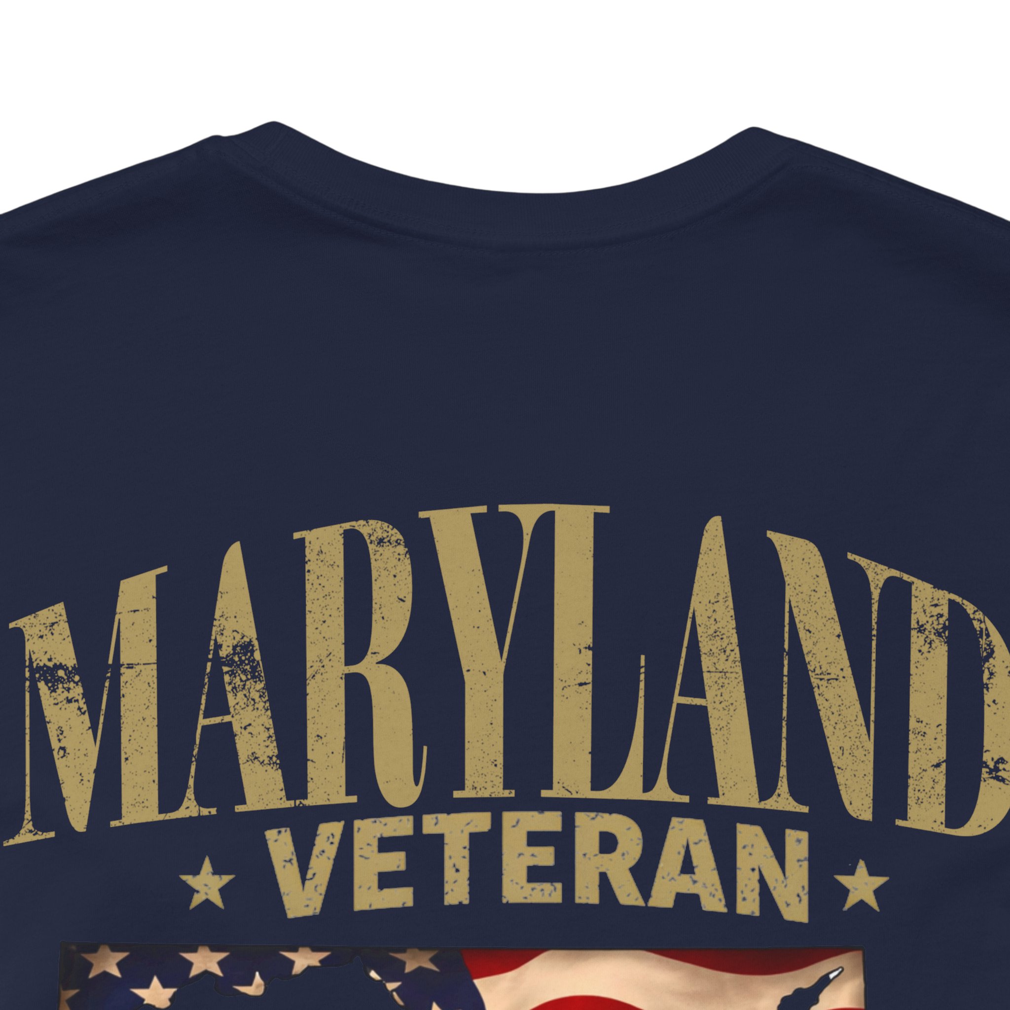 Maryland Veteran T-Shirt — American Flag Map Military Tribute Tee - Image 39
