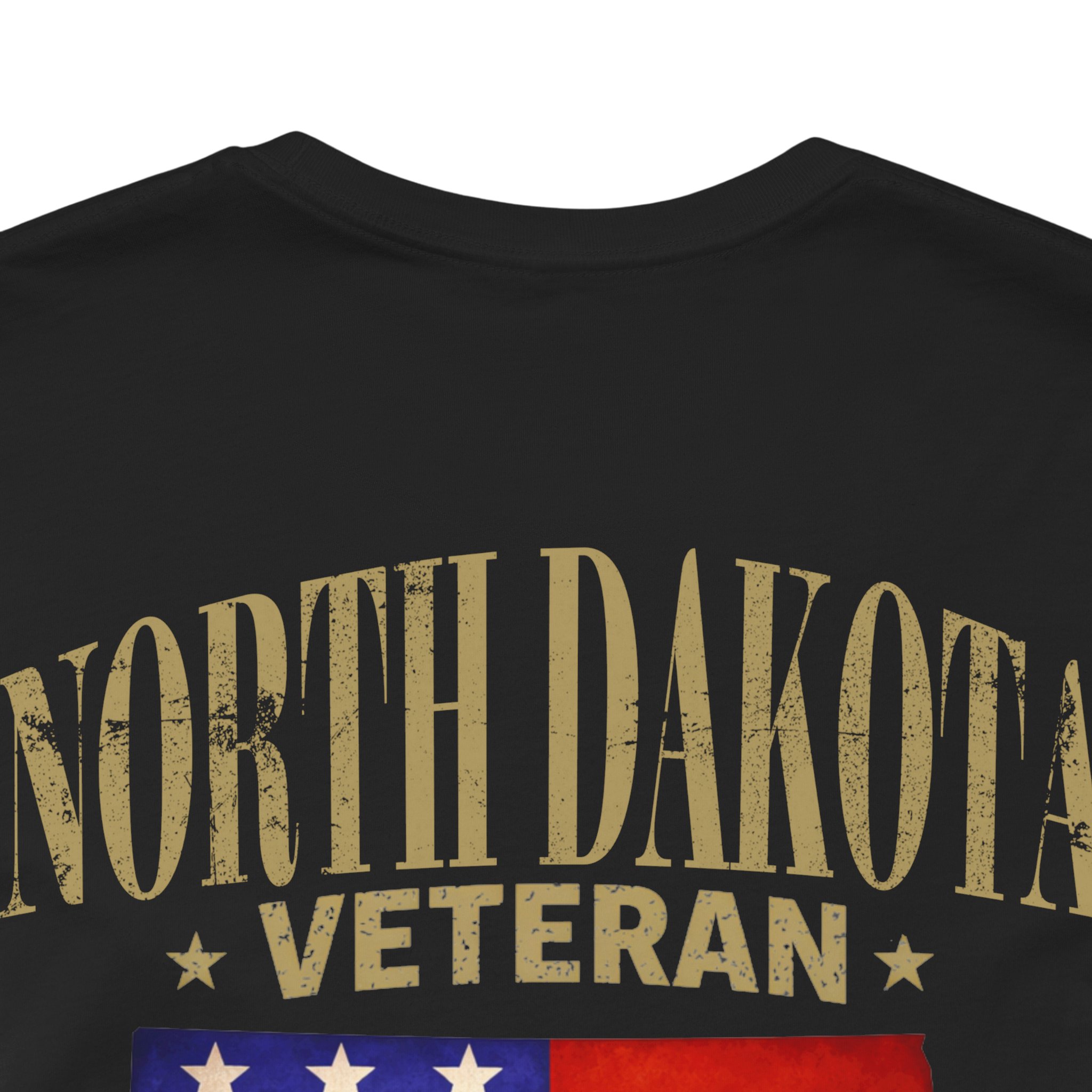 North Dakota Veteran T-Shirt — American Flag Map Military Tribute Tee - Image 19