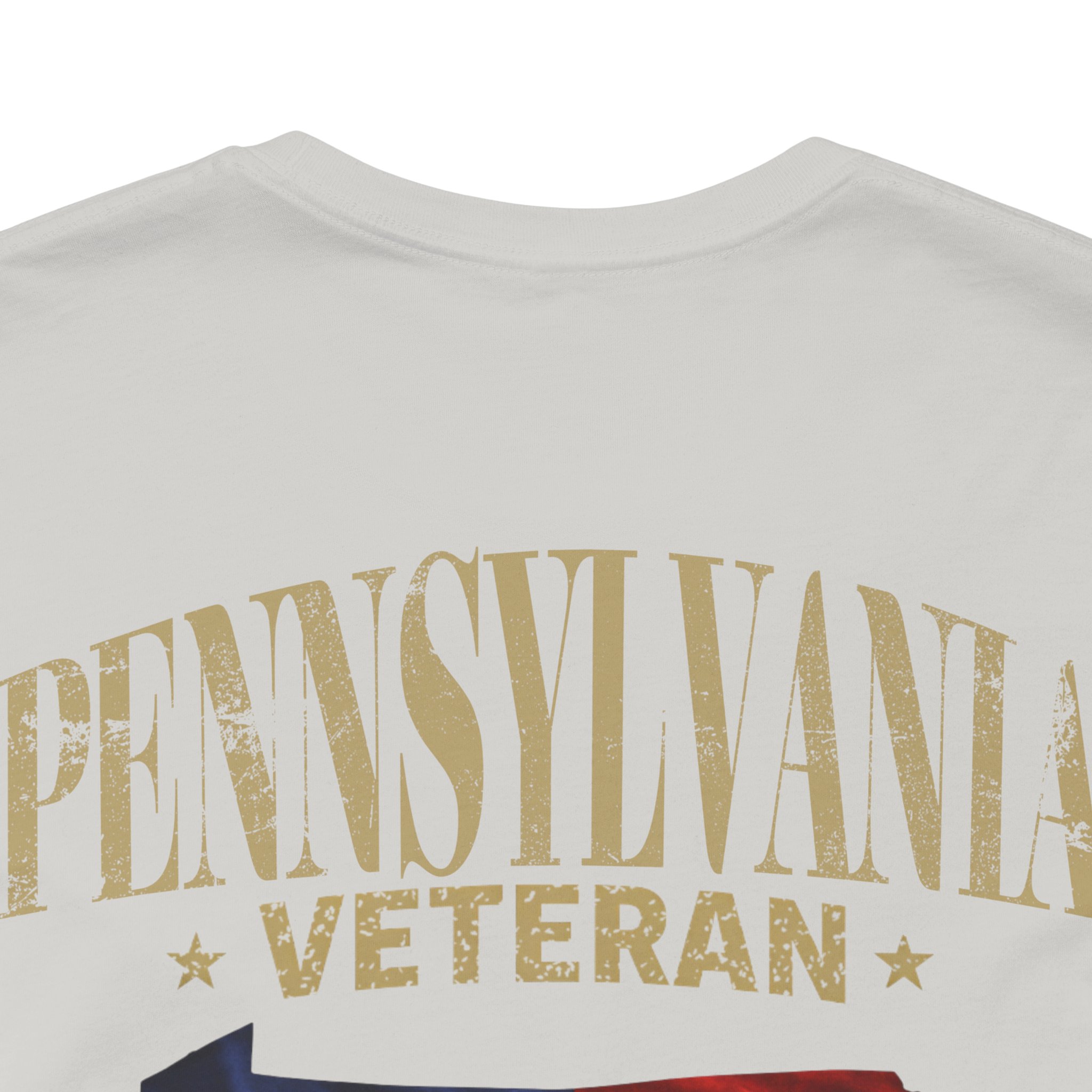 Pennsylvania Veteran T-Shirt — American Flag Map Military Tribute Tee - Image 43
