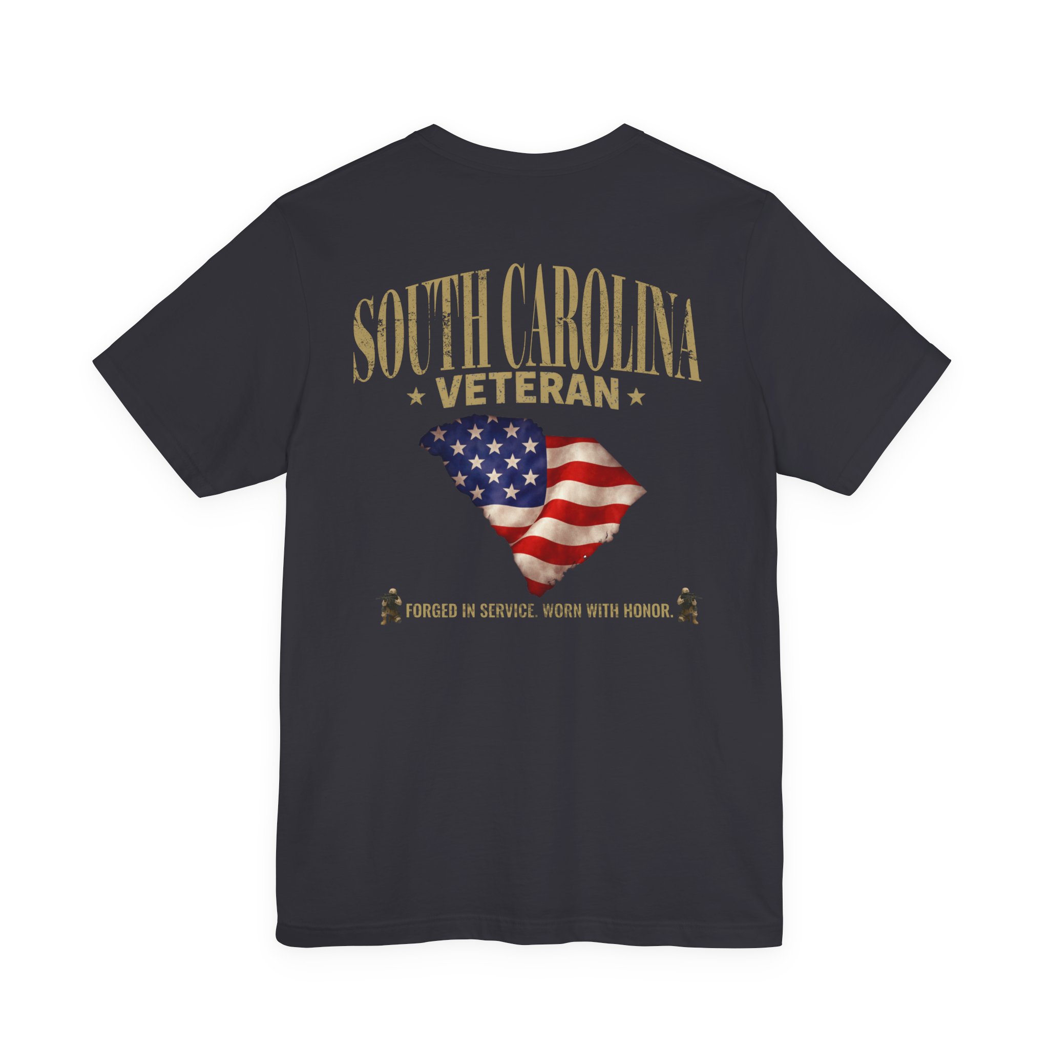 South Carolina Veteran T-Shirt — American Flag Map Military Tribute Tee - Image 32