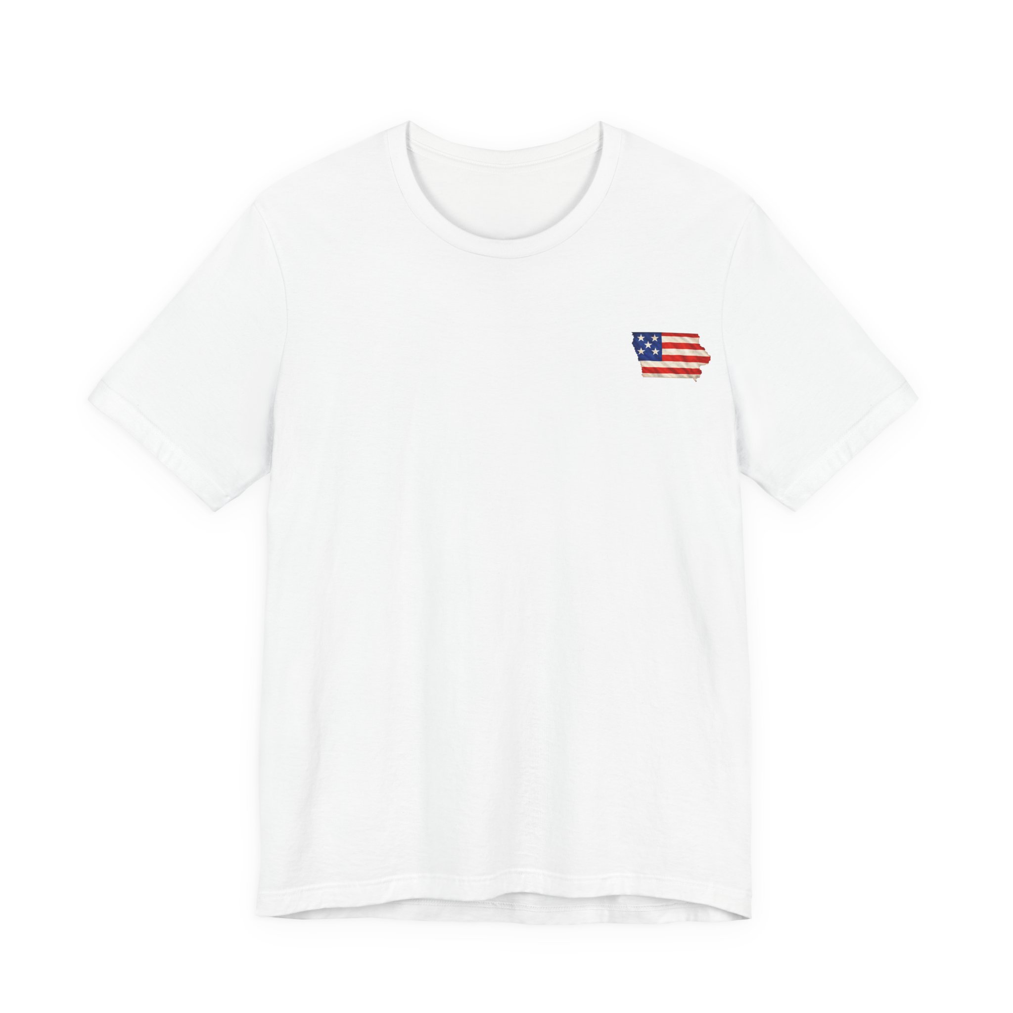 Iowa Veteran T-Shirt — American Flag Map Military Tribute Tee - Image 5