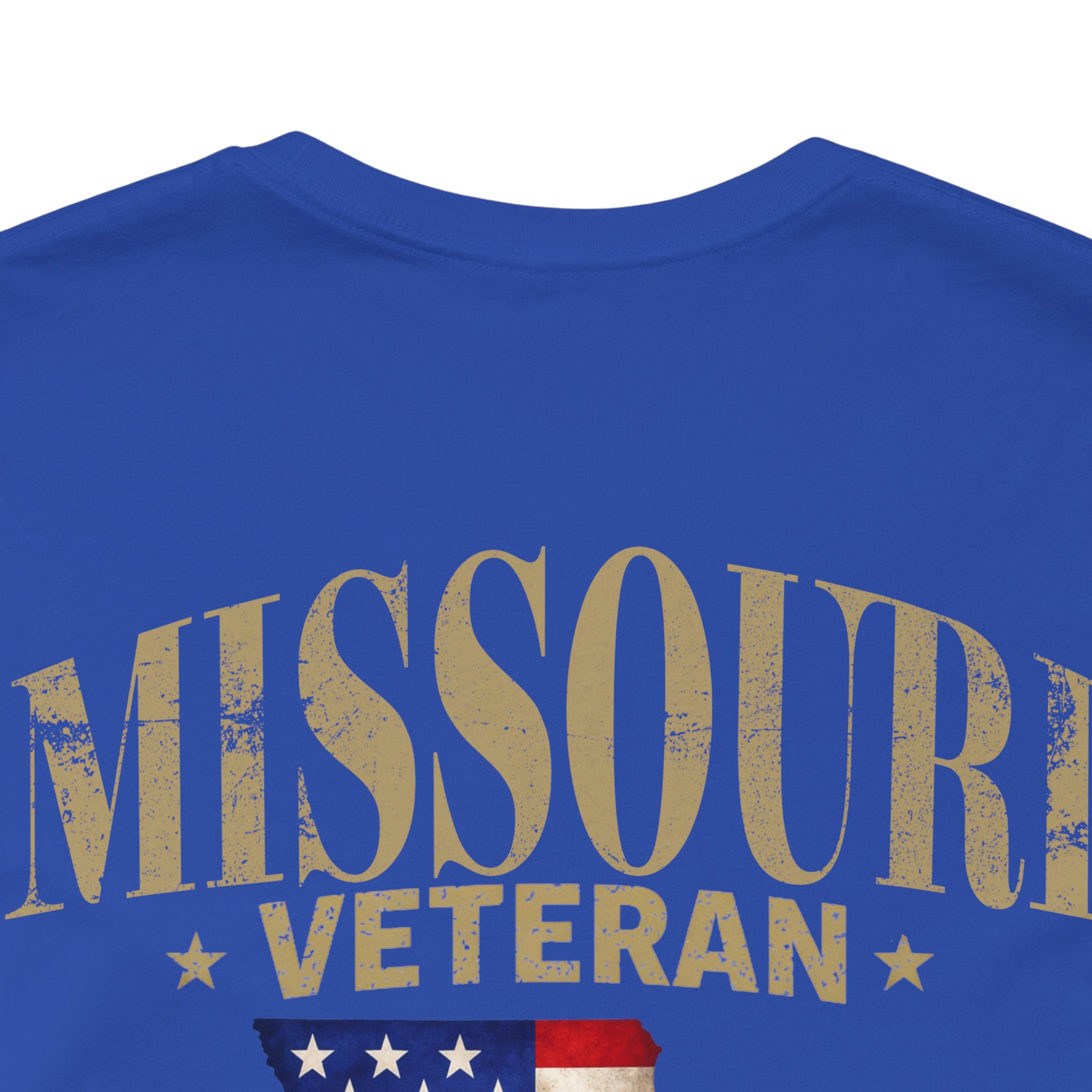 Missouri Veteran T-Shirt — American Flag Map Military Tribute Tee