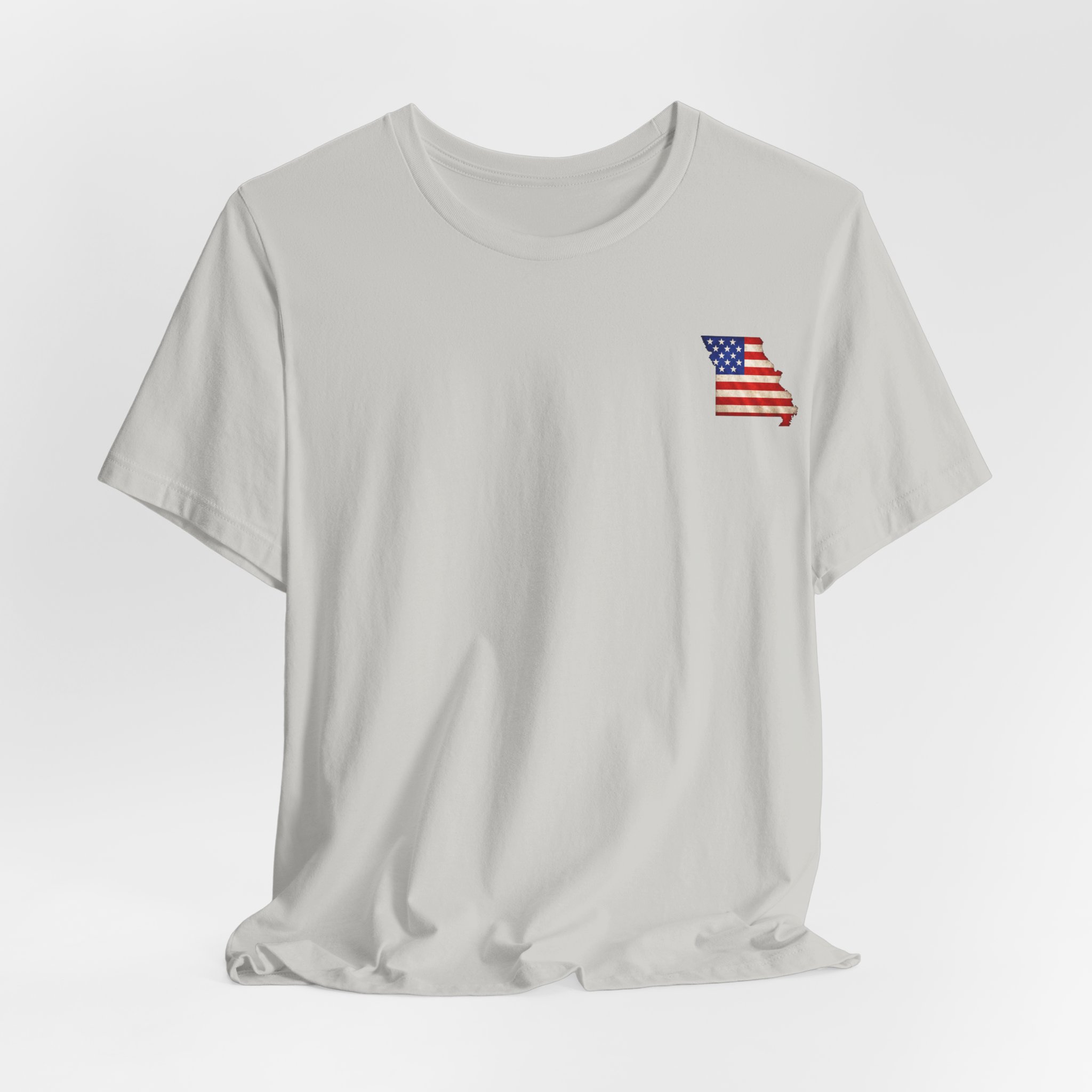 Missouri Veteran T-Shirt — American Flag Map Military Tribute Tee - Image 9